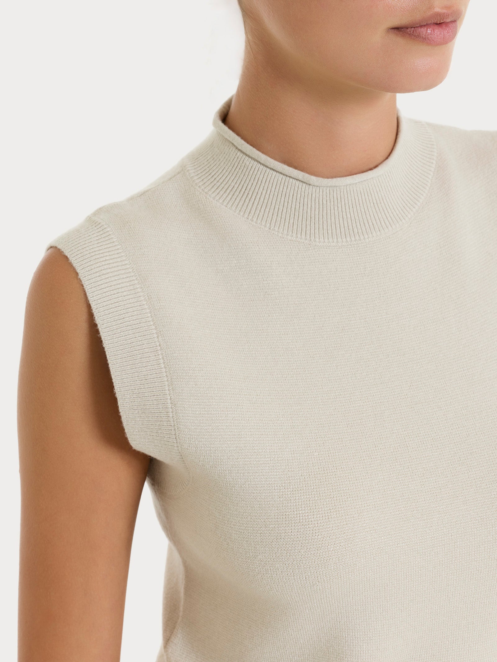 Ragno Super Soft Gilet Smanicato Champignon misto viscosa