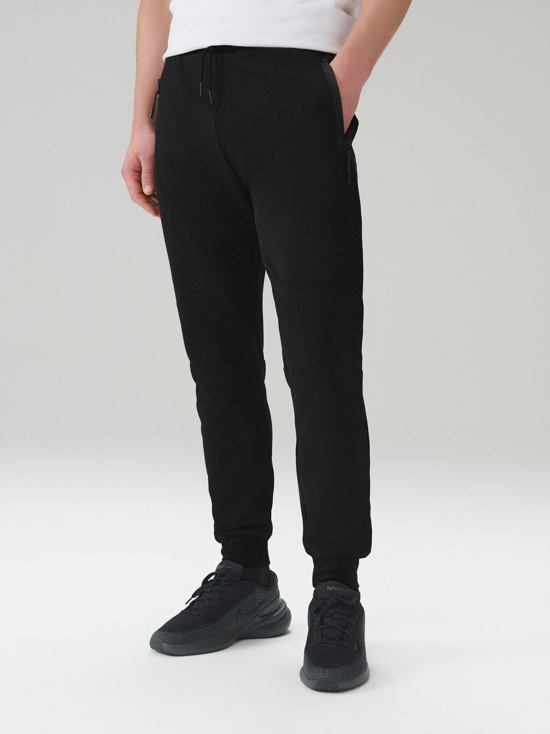 Next pantaloni jogging interlock uomo L morbidi polsini