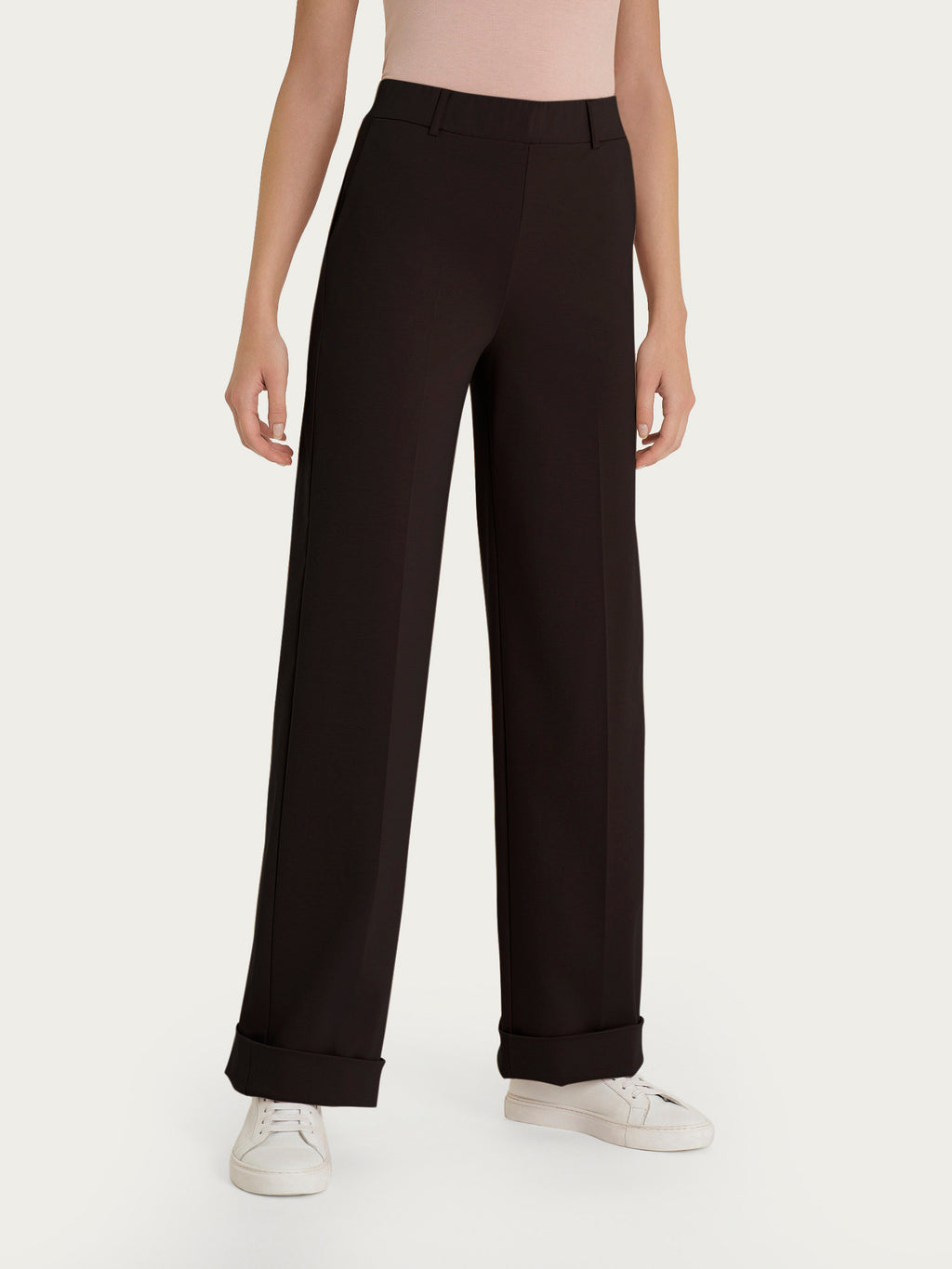 Ragno Compact Light pantaloni larghi cioccolato tasche