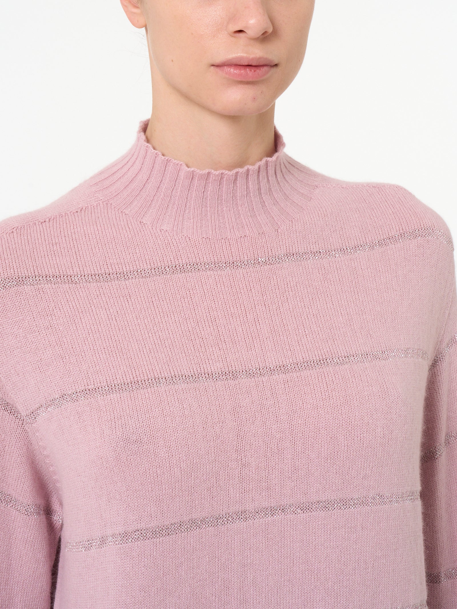 Ragno Lupetto maglia corta a righe viola angora