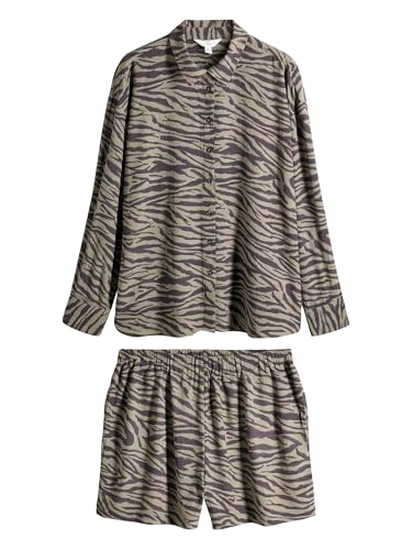 Geo Next The Set completo donna camicia shorts zebrato leggero
