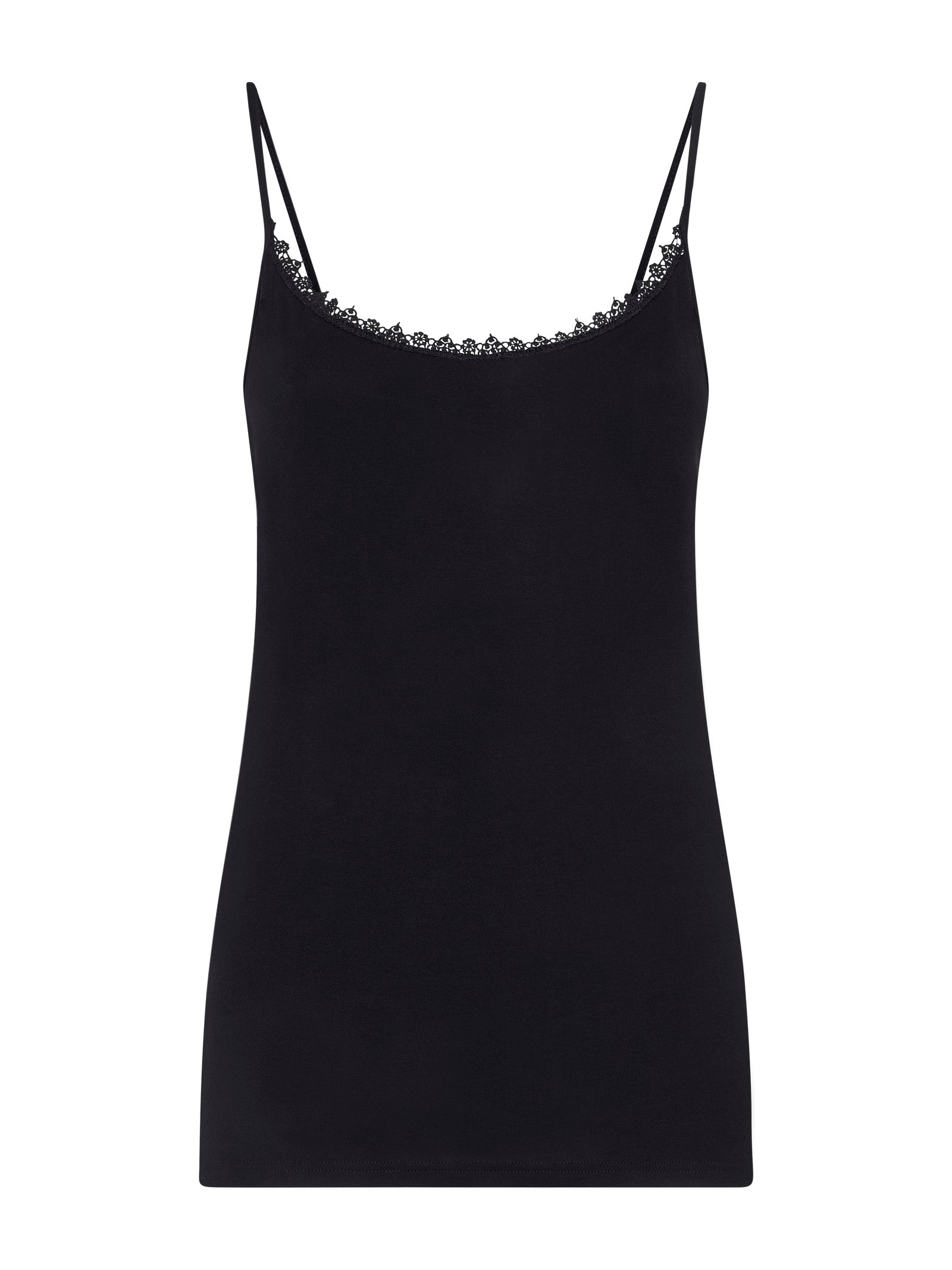 Ragno Puro Cotone Top Nero macramè cotone