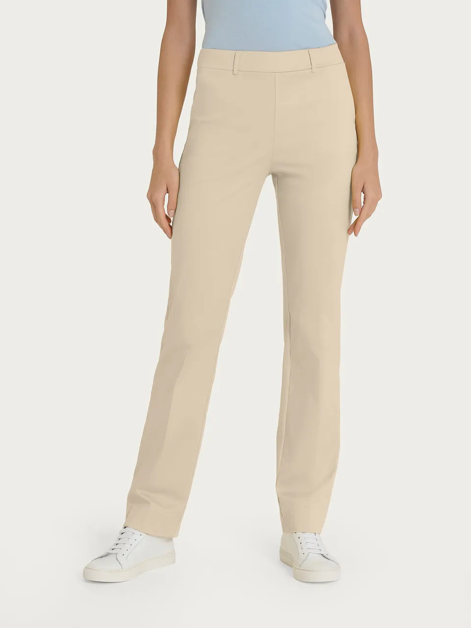 Ragno Satin Power Pantalone Straight Leg Wood Ash
