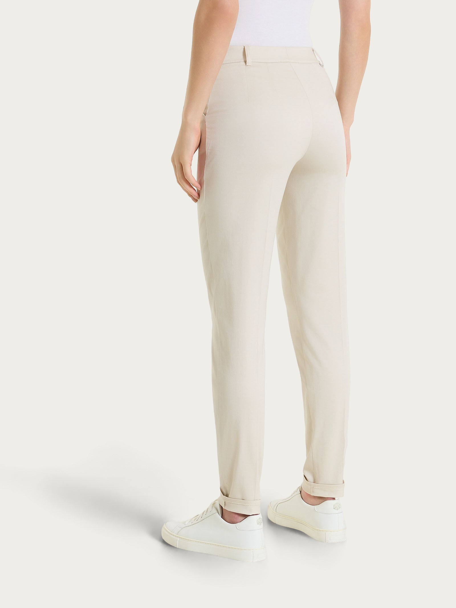 Ragno Satin Power chino donna Champignon slim cotone