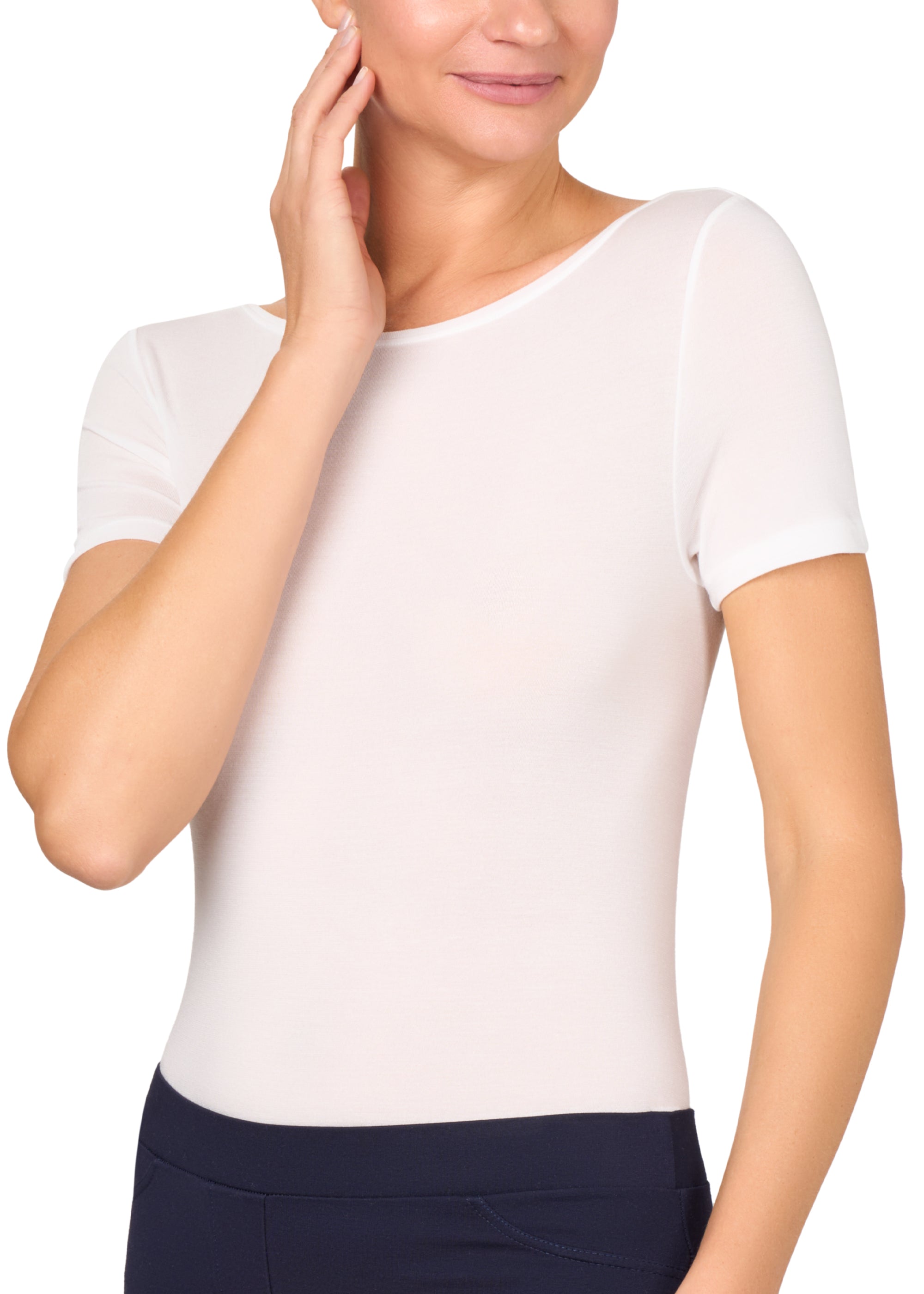 Philippe Matignon Leger t-shirt seta scollo barchetta taglia vera