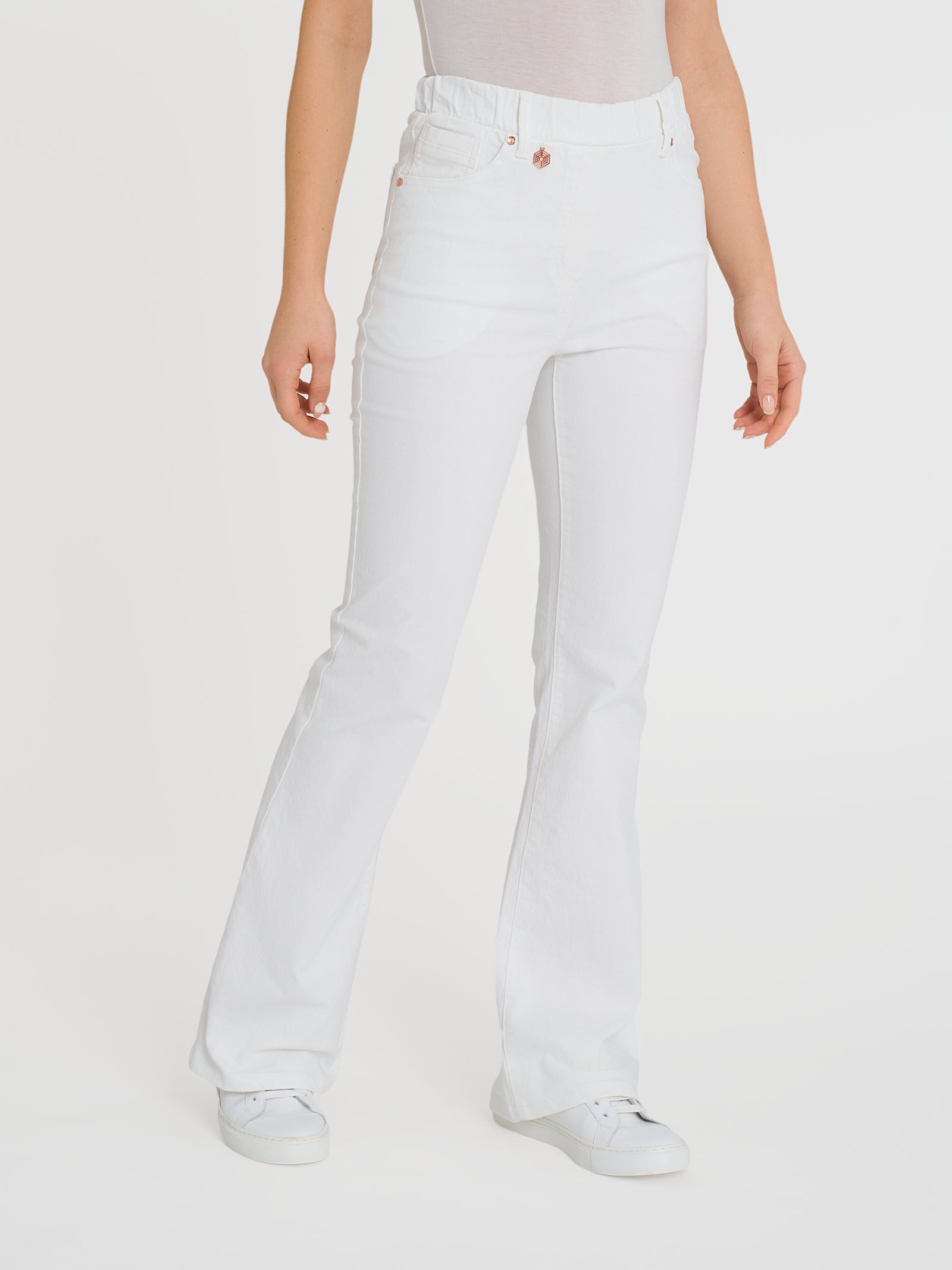 Ragno Super Denim Flare bianco jeans leggero