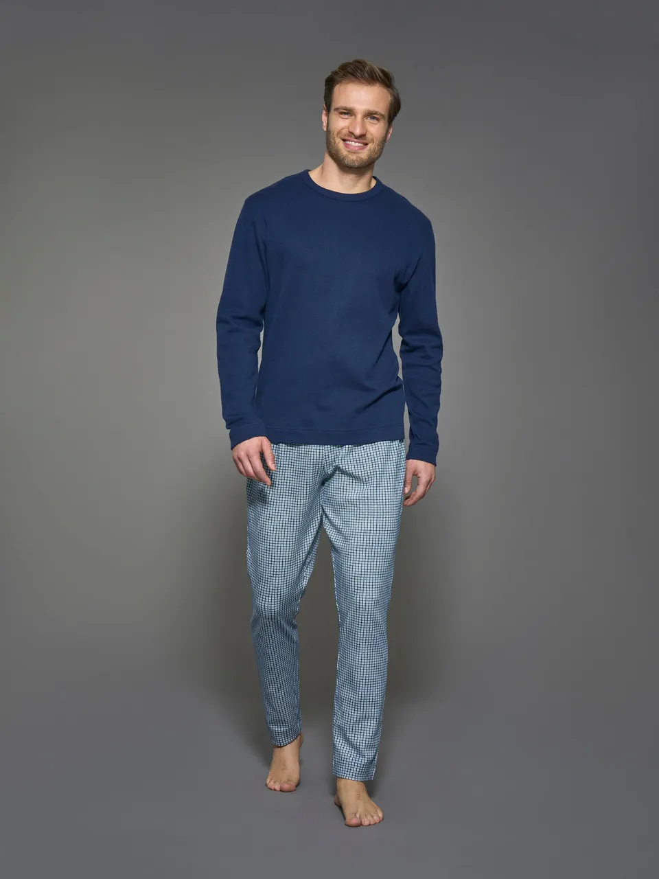 Ragno Pigiama Lungo Girocollo pigiama cotone Navy Blazer