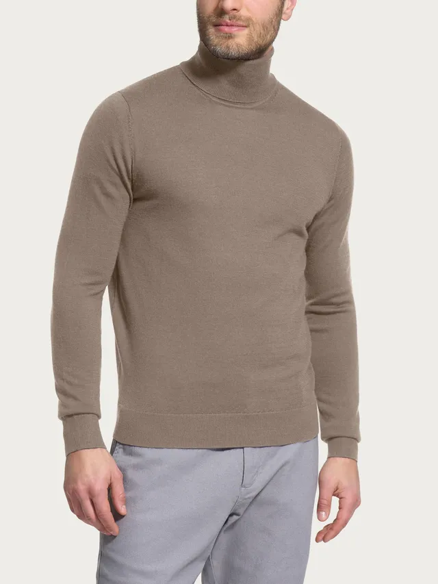 Ragno Merino Soft Dolcevita Uomo Weathered Teak
