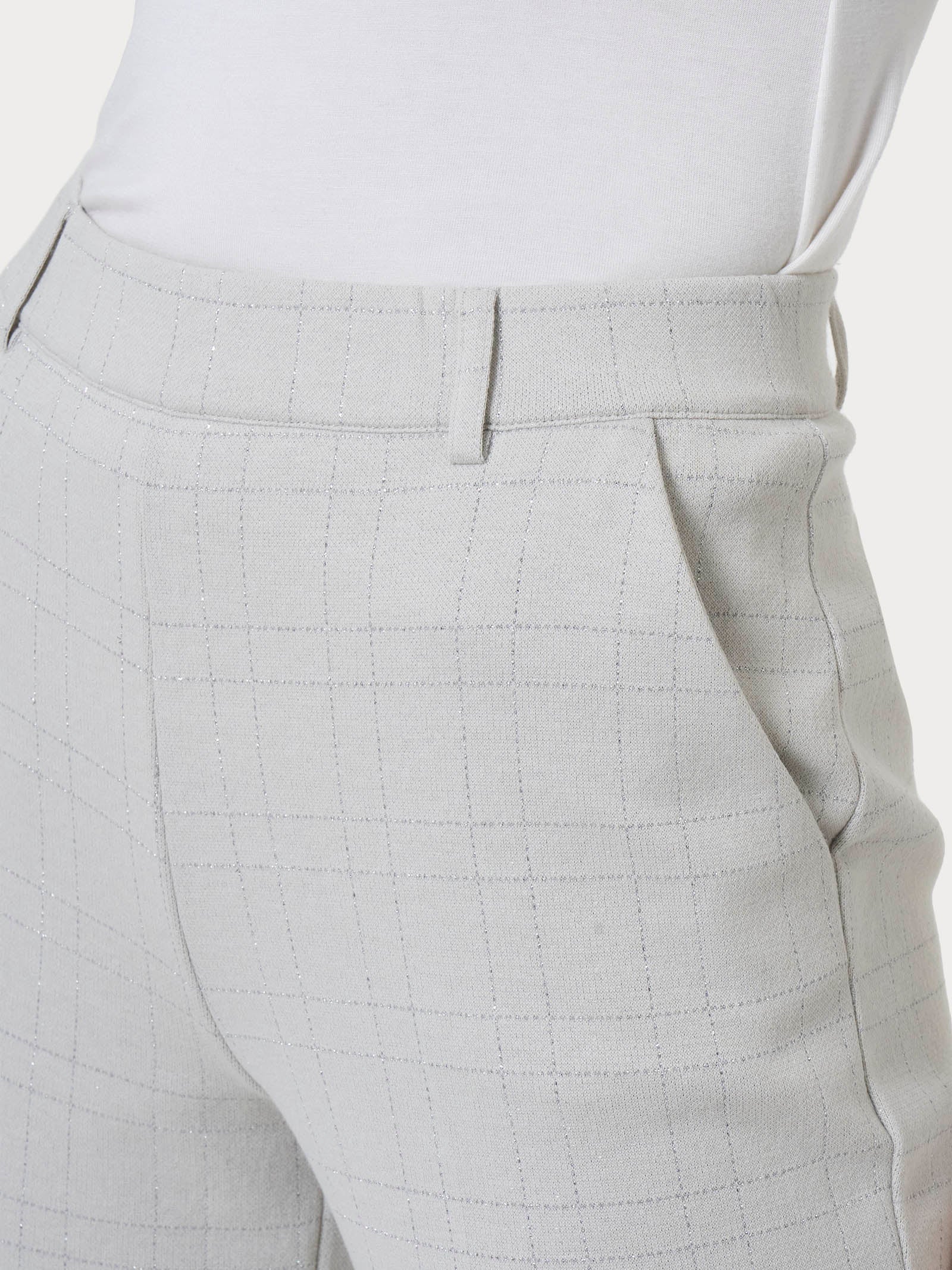 Ragno Pantalone Dritto Eco Jacquard Lurex Fant Champignon