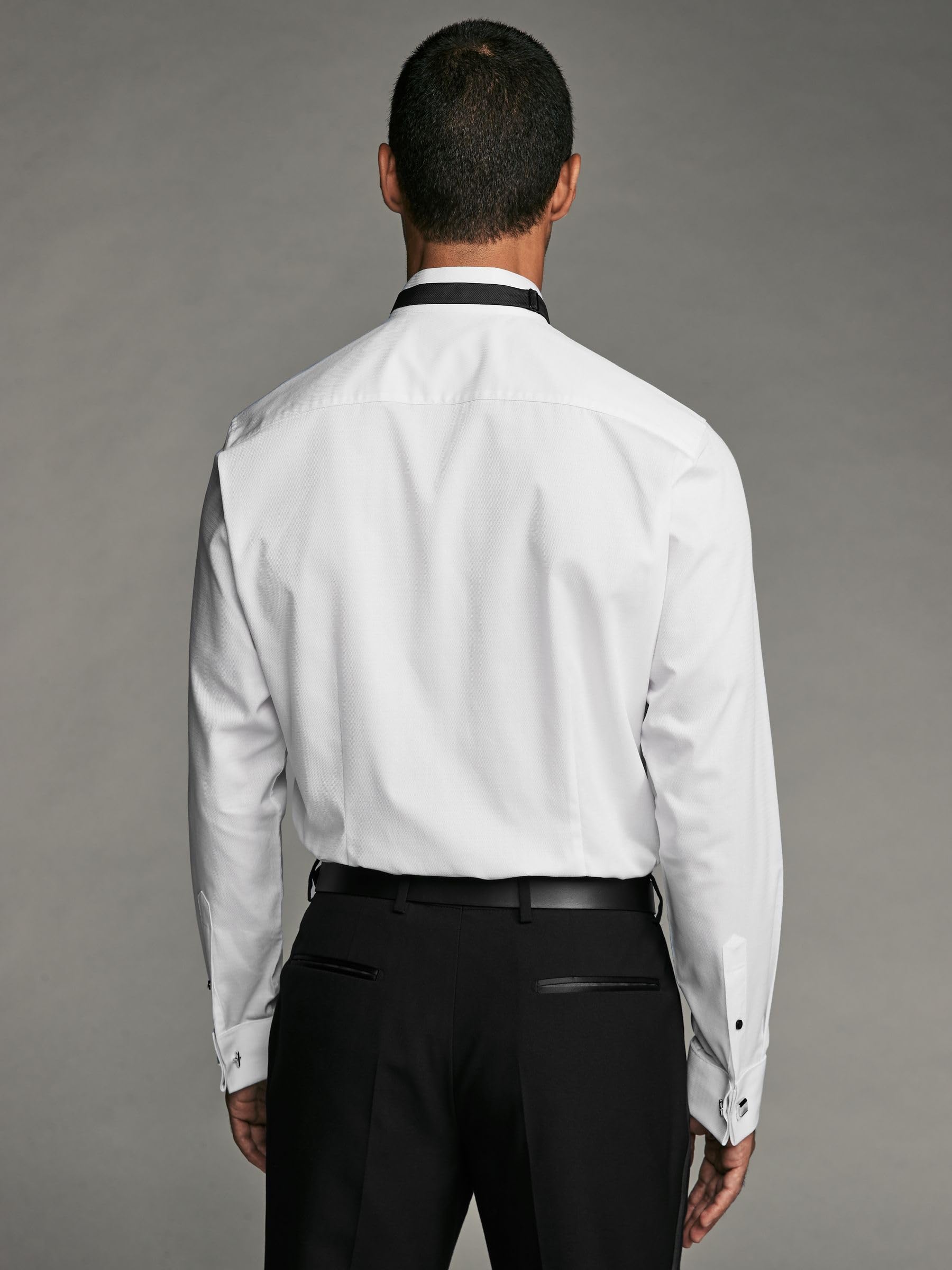 Next Polsini Doppi camicia uomo misto cotone slim