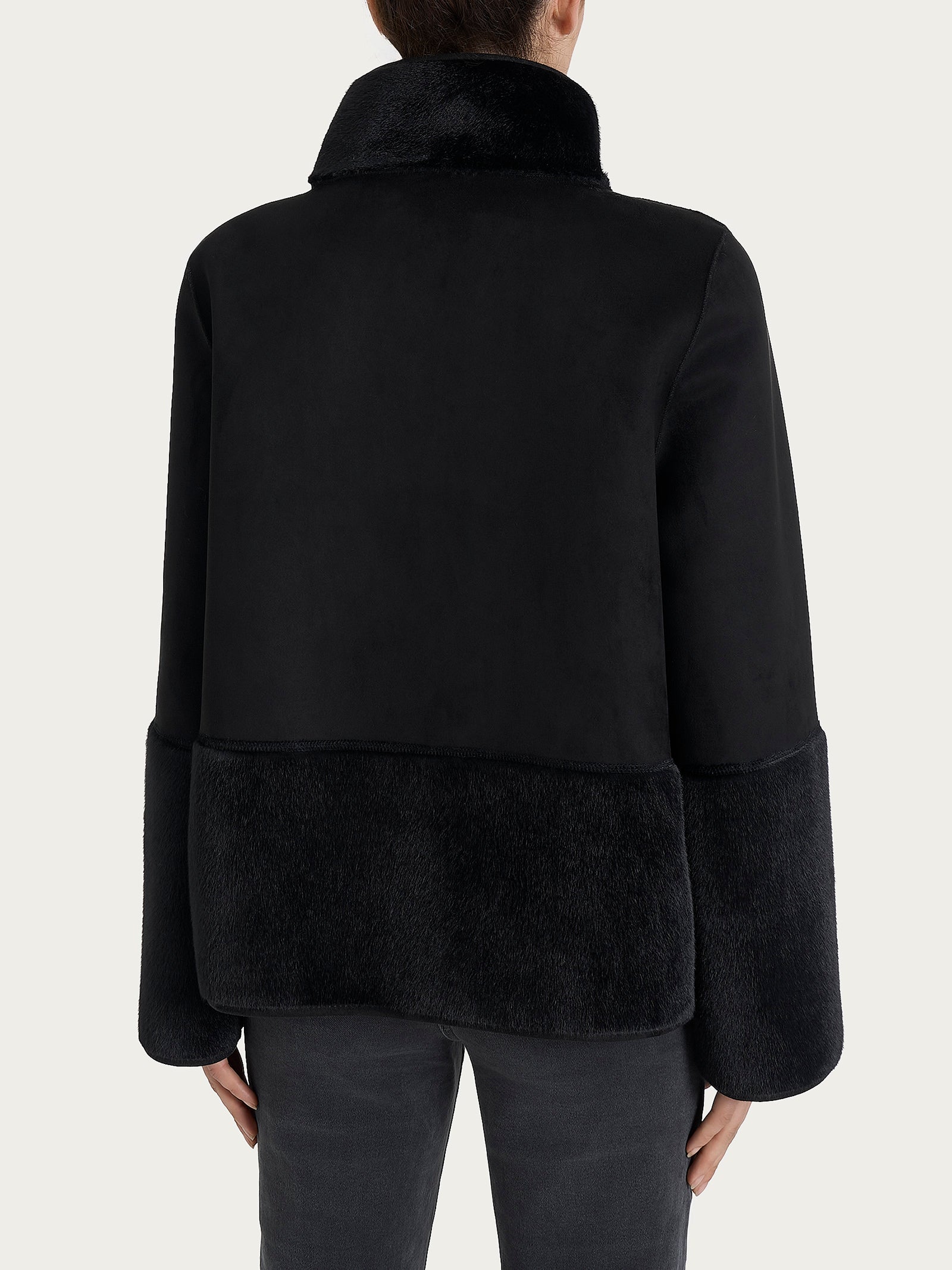 Ragno Compact giacca corta double-face donna nero
