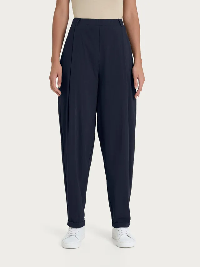 Ragno Super Fresh Pantaloni carrot Bleu cotone stretch