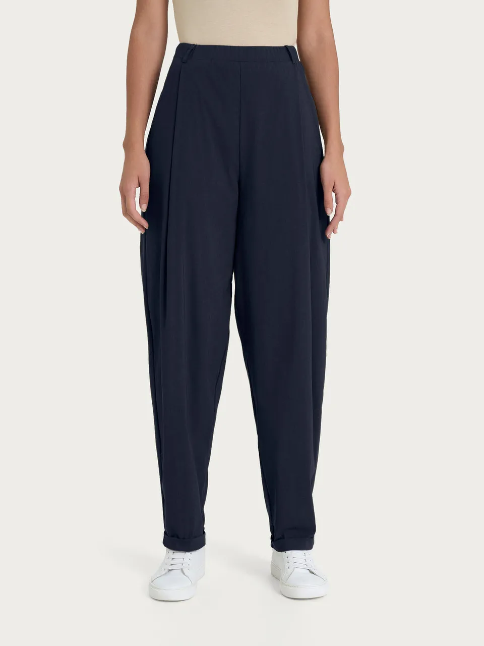 Ragno Super Fresh Pantaloni carrot Bleu cotone stretch