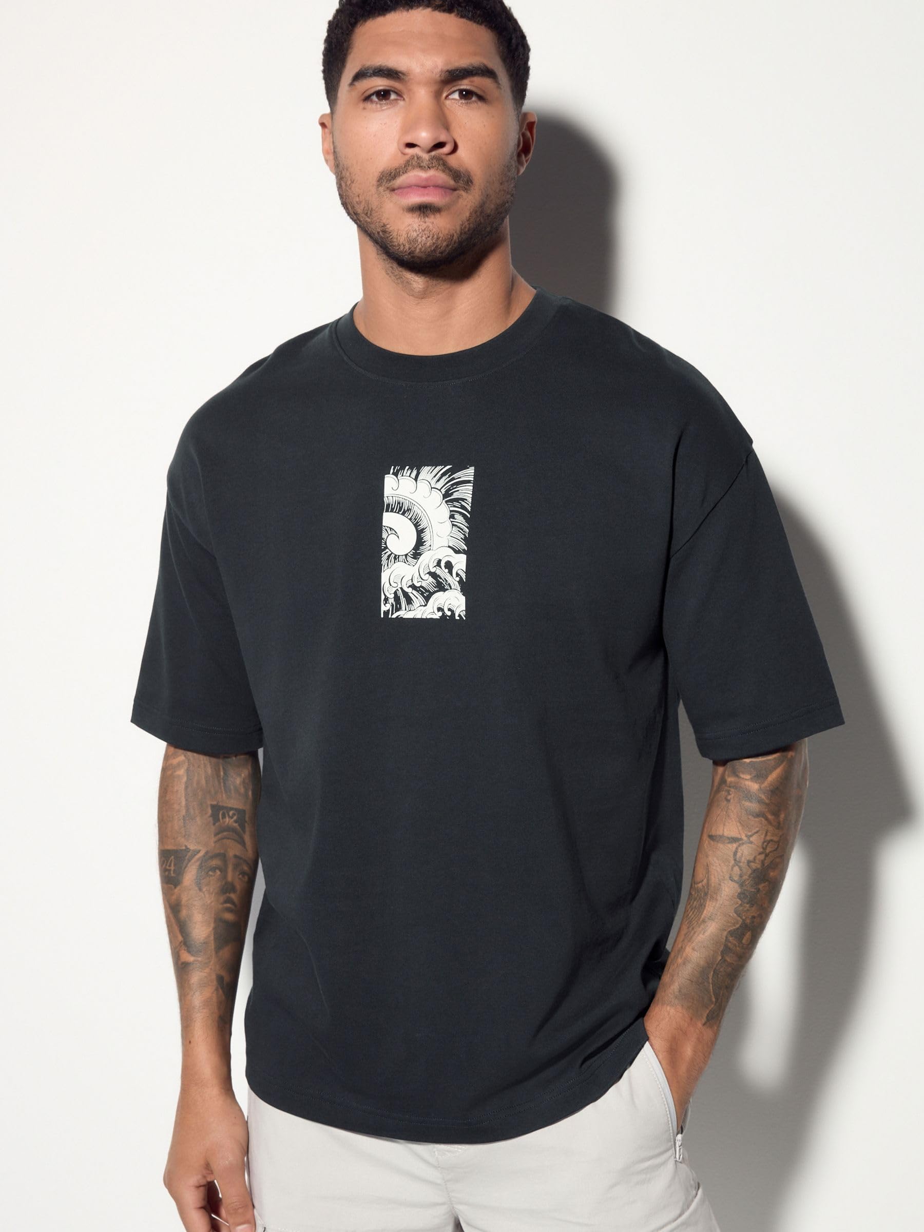 Next t-shirt uomo cotone stampa giapponese taglia M