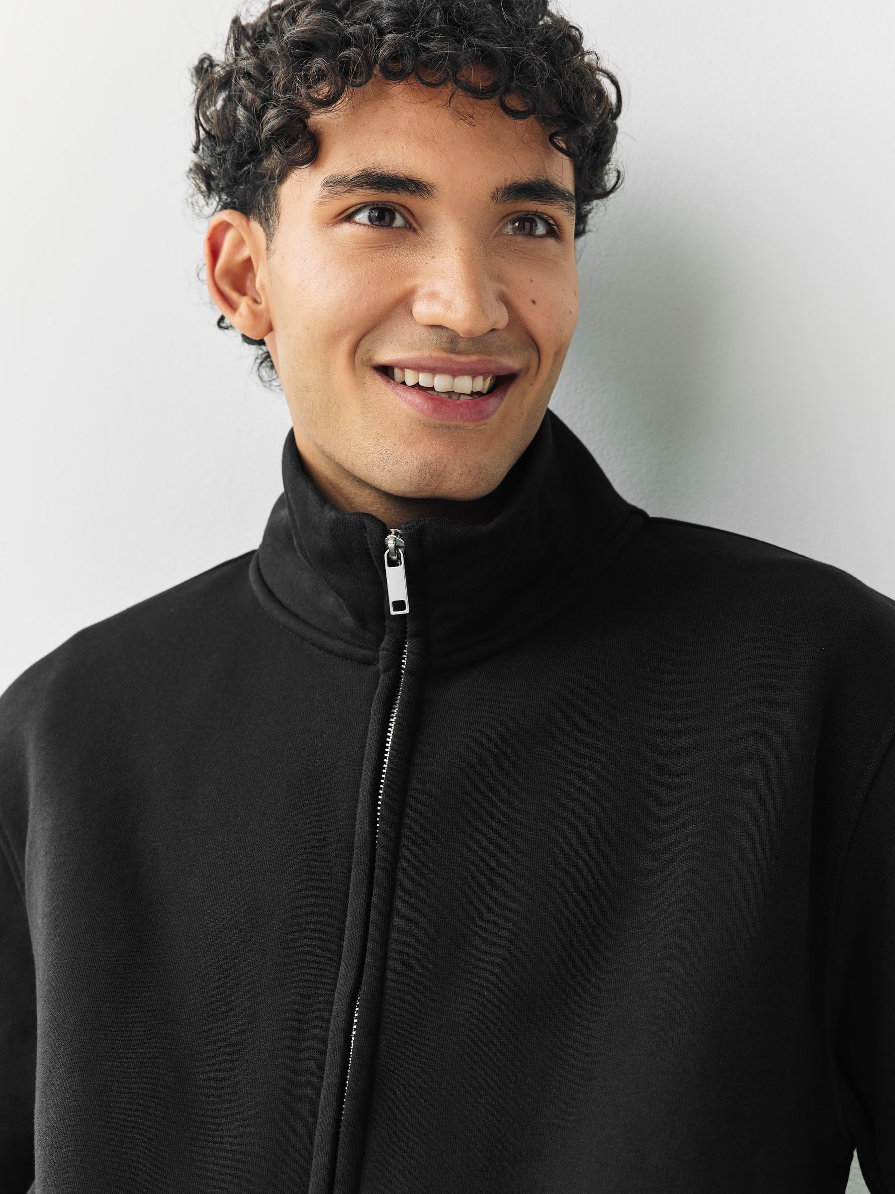 Next felpa zip uomo XL collo imbuto jersey cotone