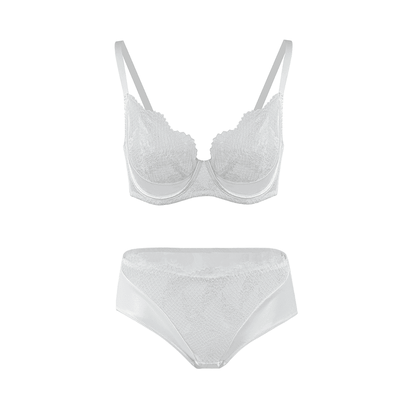 Maria Grazia Severi Serene completo intimo bianco pizzo floreale
