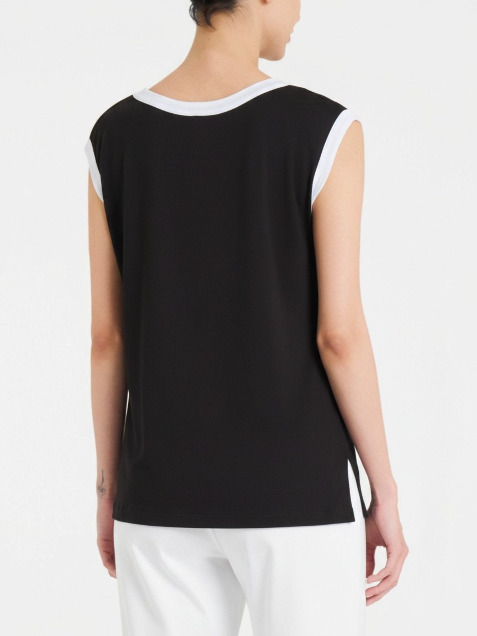 Ragno Viscosa Summer Top Scollo Goccia Fant. Nero Viscosa