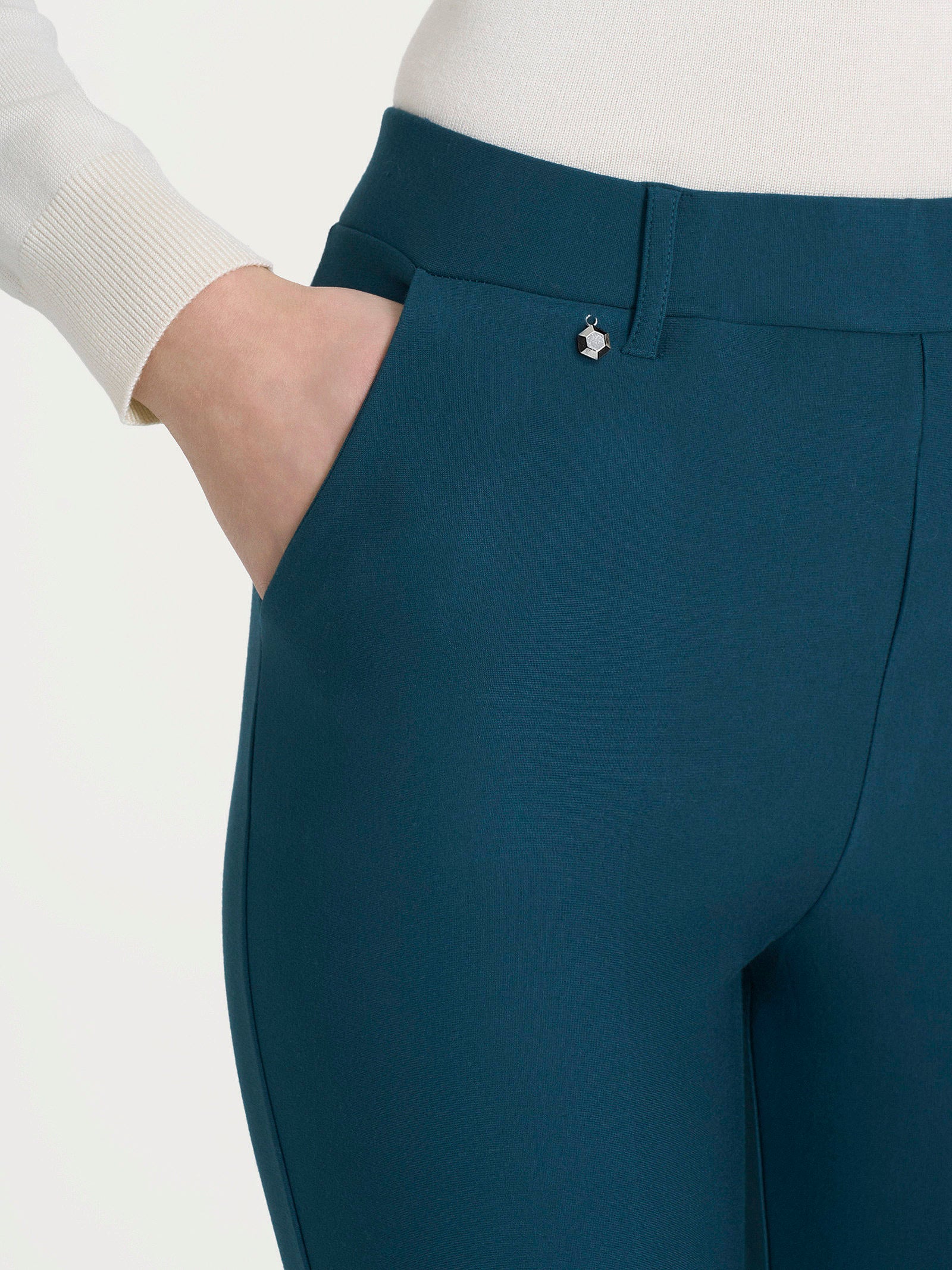 Ragno Compact Pantalone Straight Fit vita elasticizzata Reflecting Pond