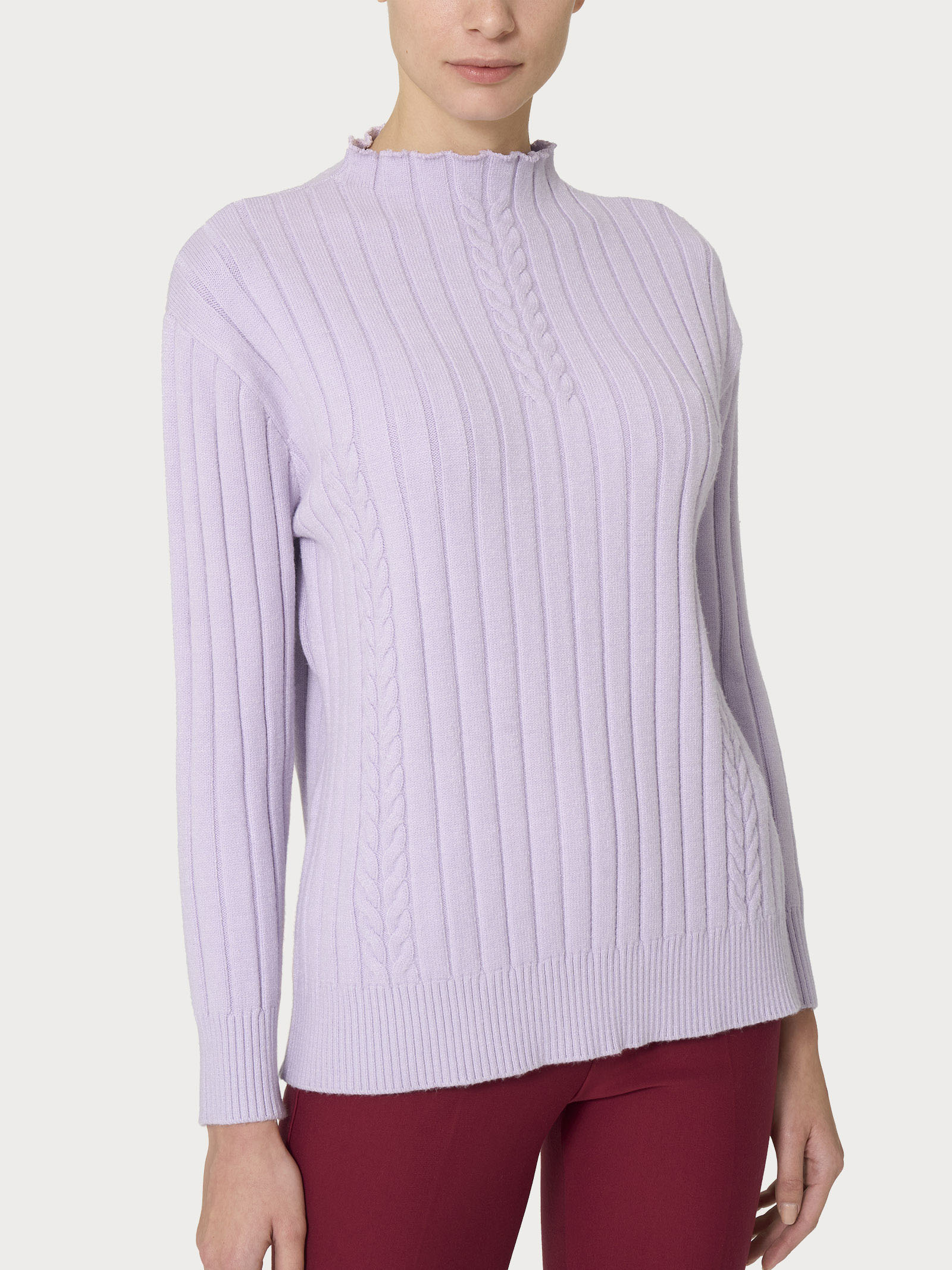Ragno maglia lupetto knit rib super soft orchid petal