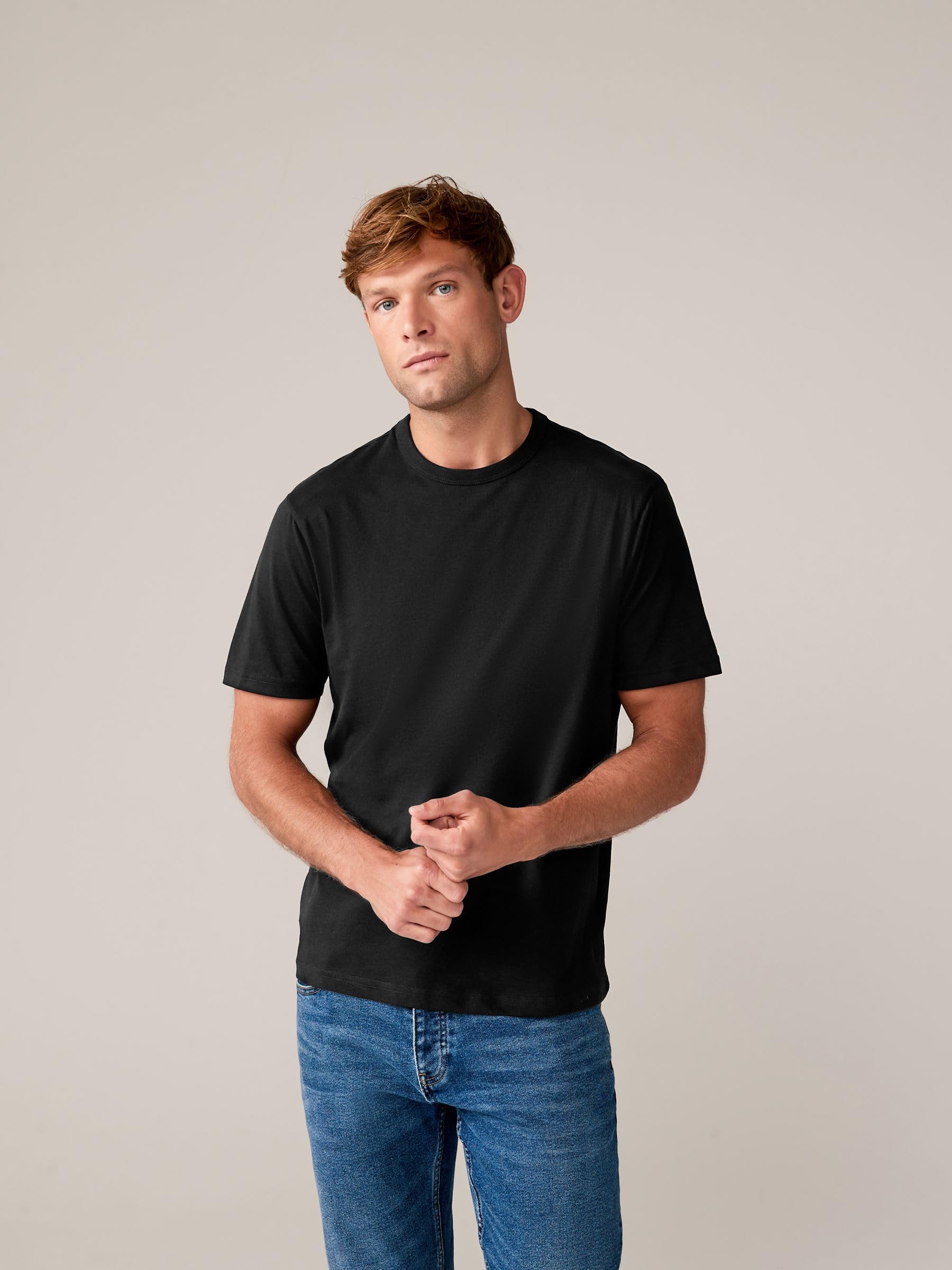 Next T-Shirt Girocollo Uomo Basic Confezione 4 Cotone