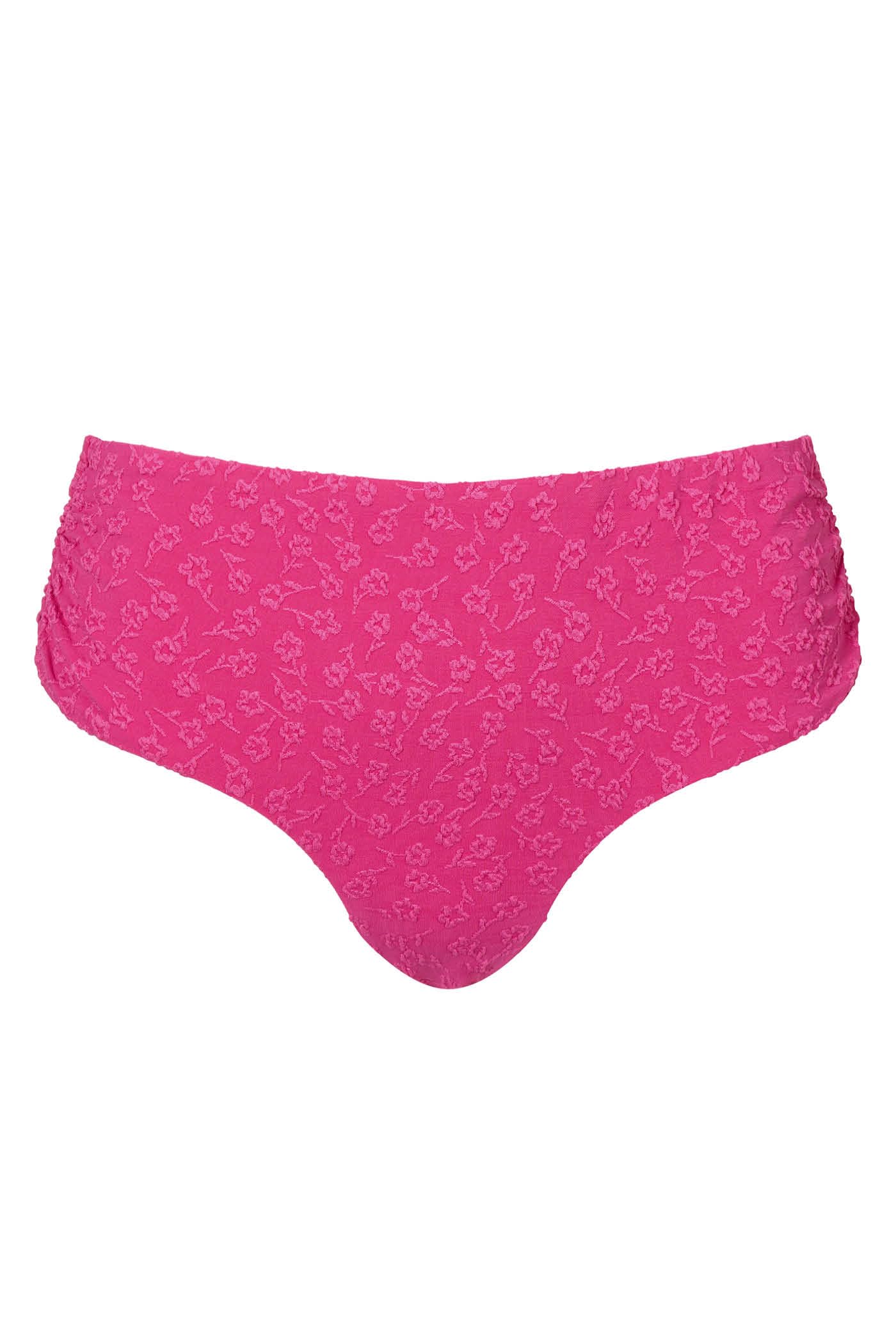 Goldenpoint Lily Slip Bikini Fianco Alto Jacquard Tinta Unita