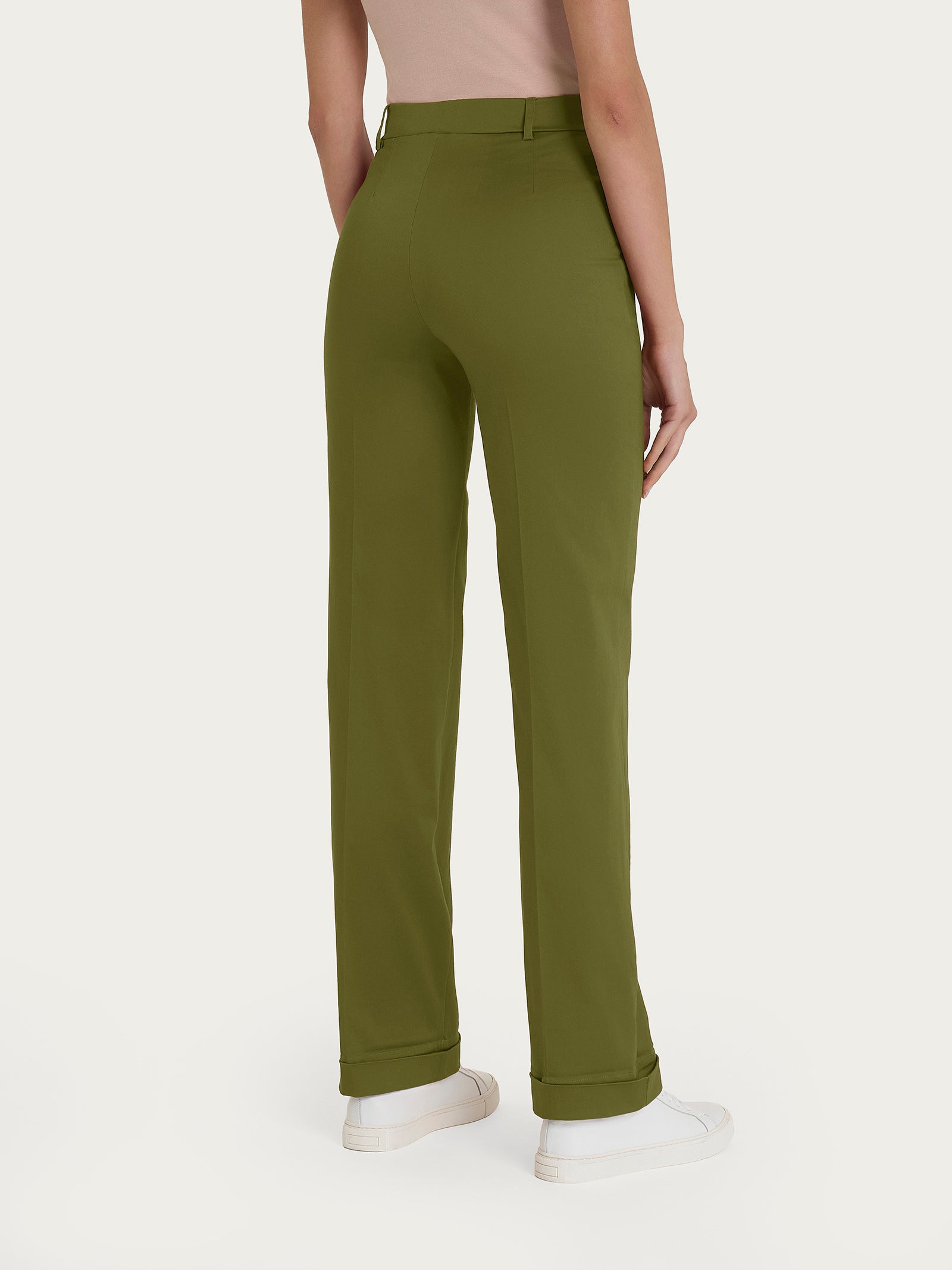 Ragno Satin Power The Straight Leg Pantalone Sphagnum