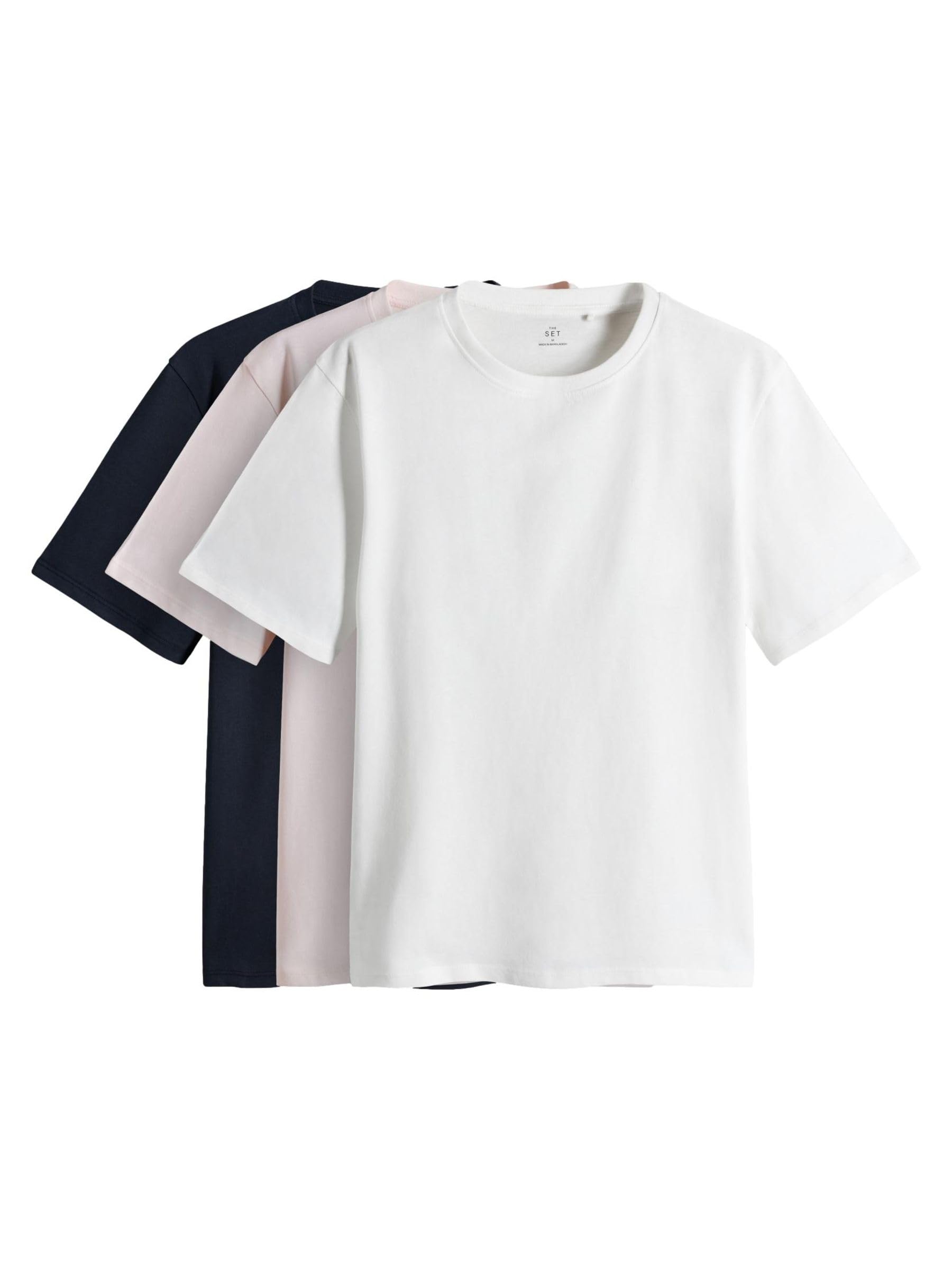 The Set T-Shirt Donna Maniche Corte 3 Pezzi Vestibilità Comoda
