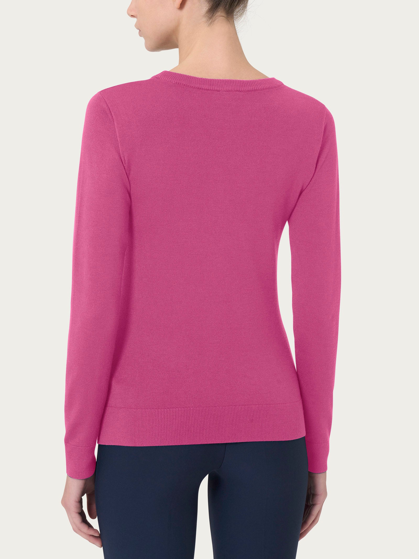Ragno Four Seasons maglia girocollo Red Violet manica lunga