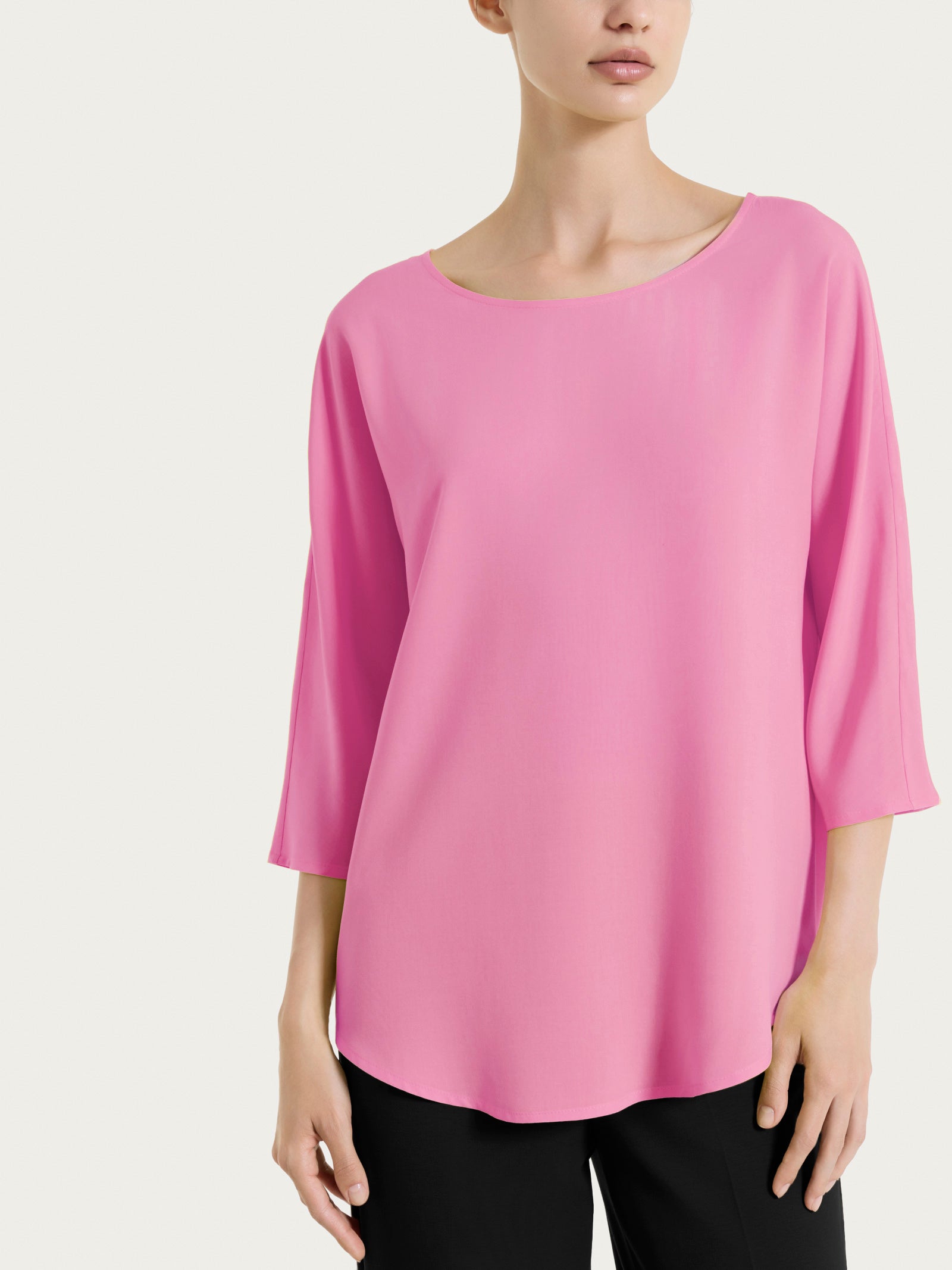 Ragno Voile Stretch blusa cashmere rose manica 3/4