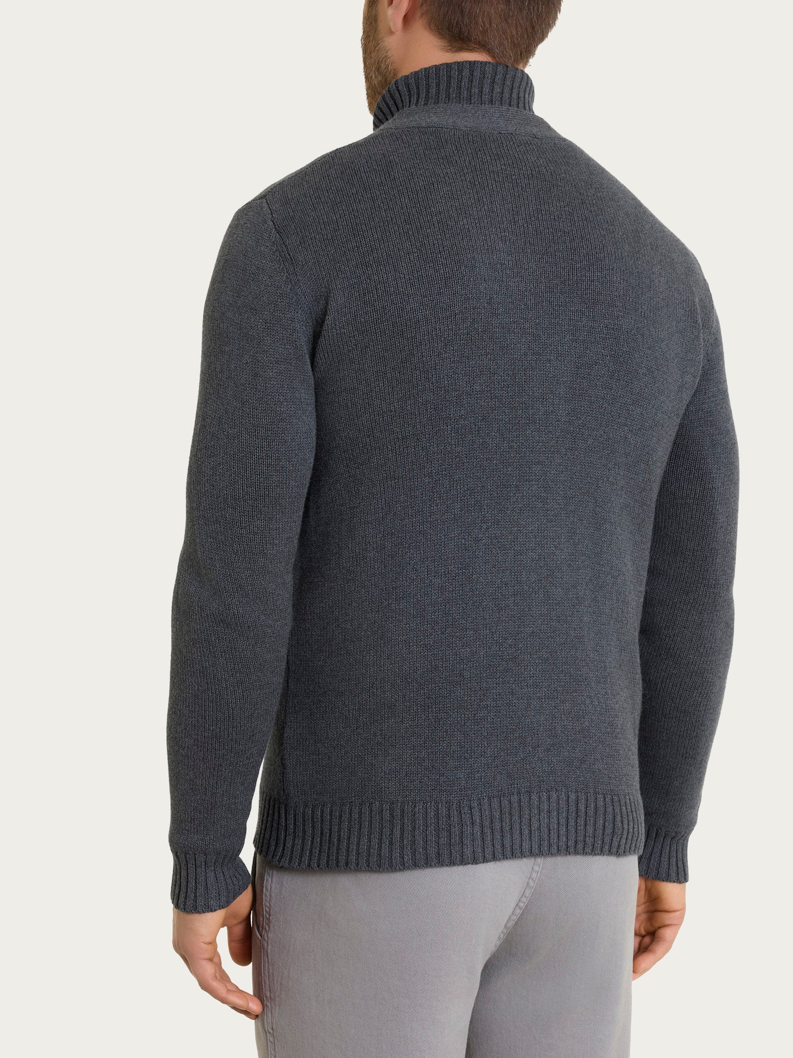 Ragno Winter Cotton Cardigan uomo Ardesia Mel. puro cotone