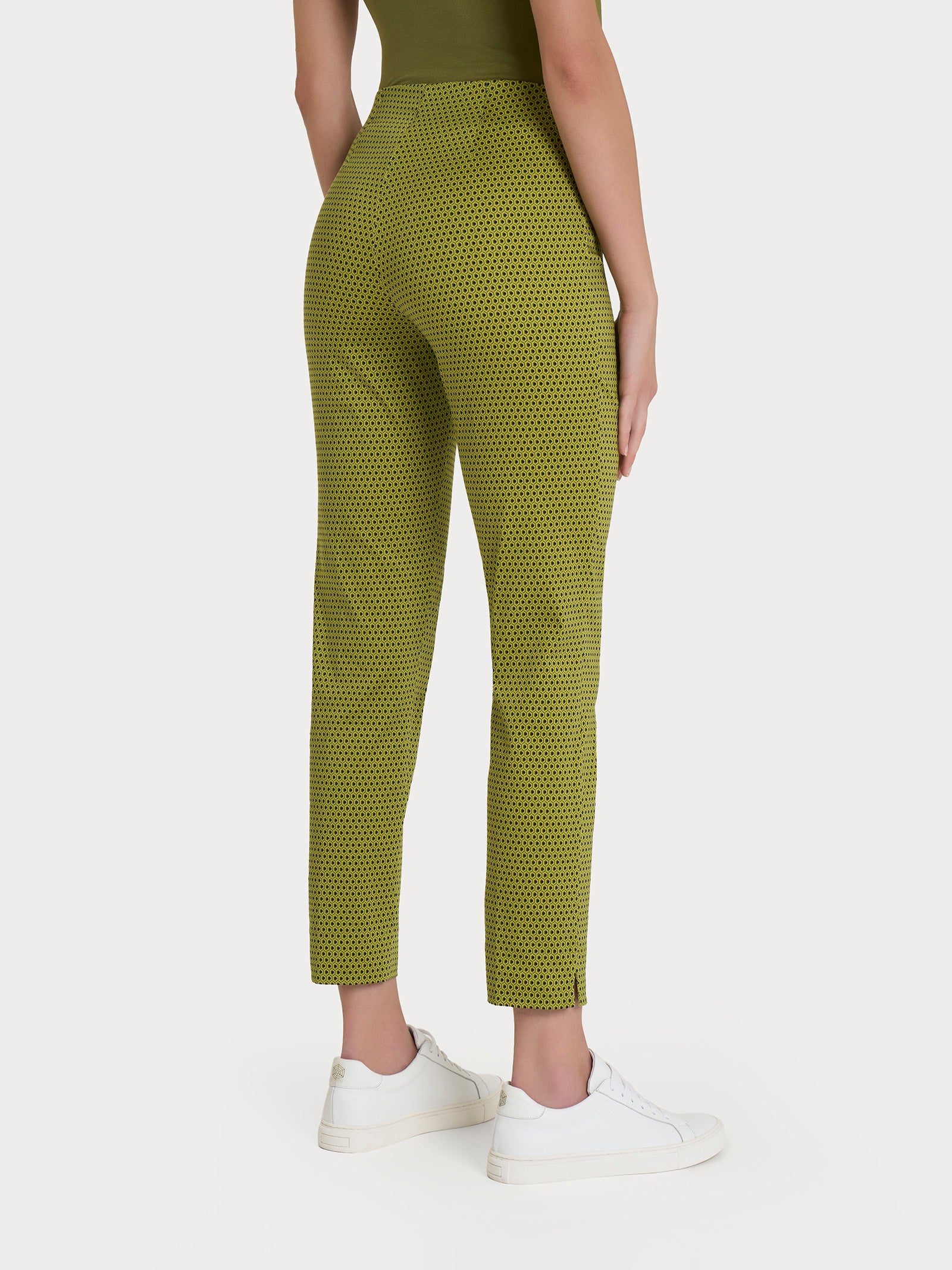 Ragno Satin Power Pantalone Capri Fantasia Verde Cotone