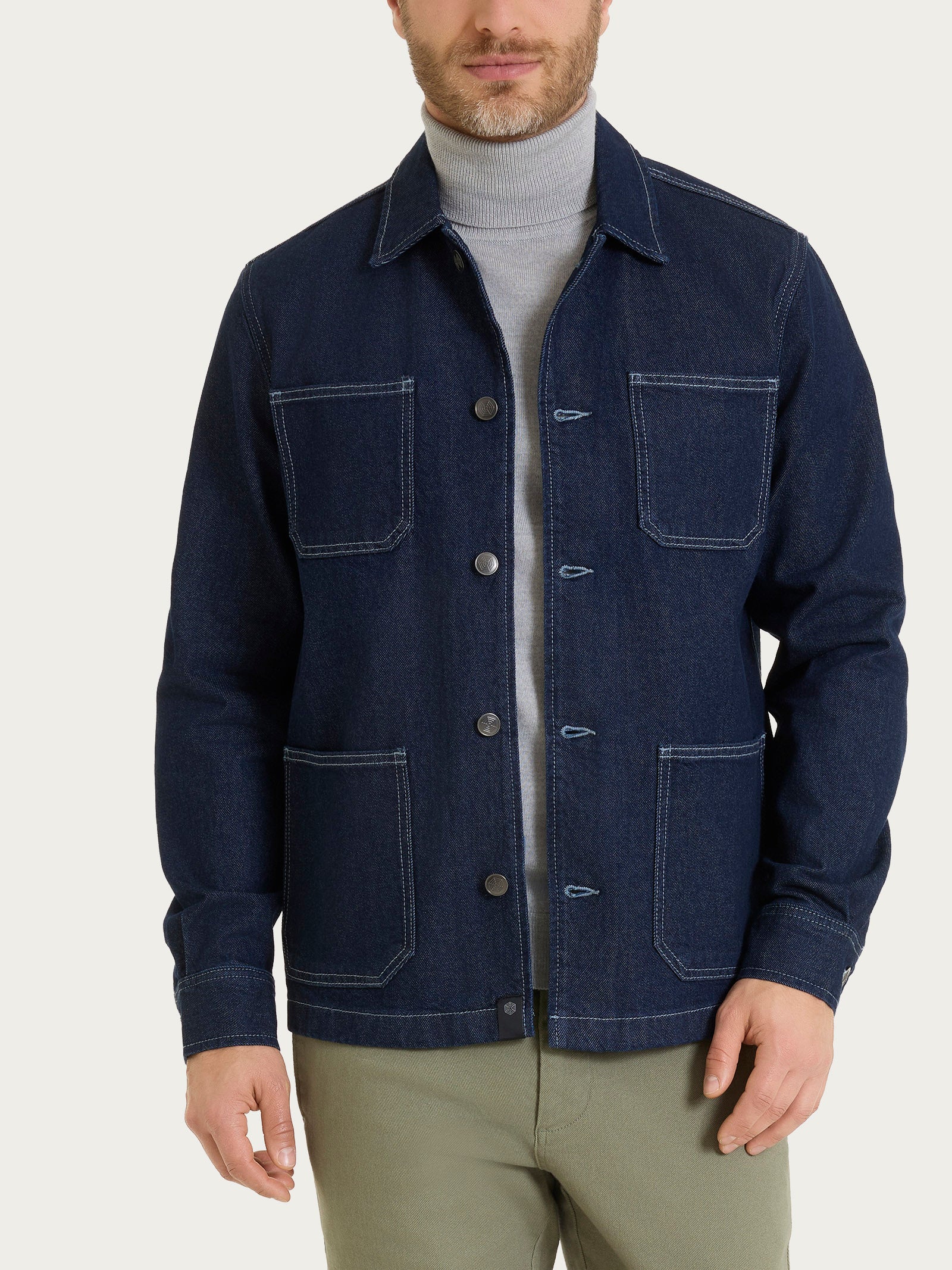 Ragno Super Denim Utility giacca uomo Dark Navy