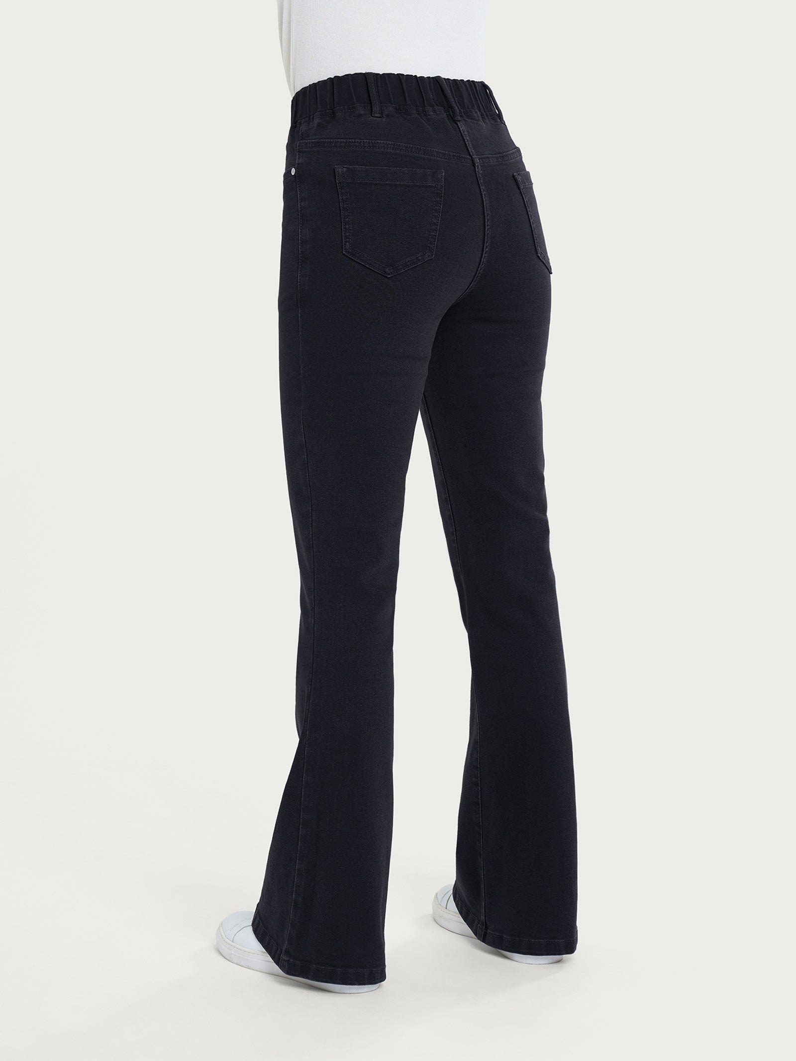 Ragno Super Denim jeans flare donna nero elasticizzato