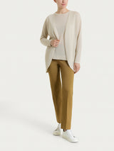 Ragno Crêpe Lurex cardigan aperto Champignon luminoso