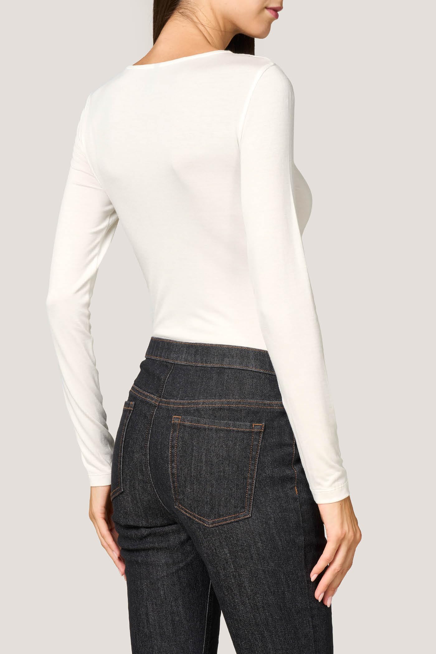 Goldenpoint body scollo a barchetta manica lunga viscosa