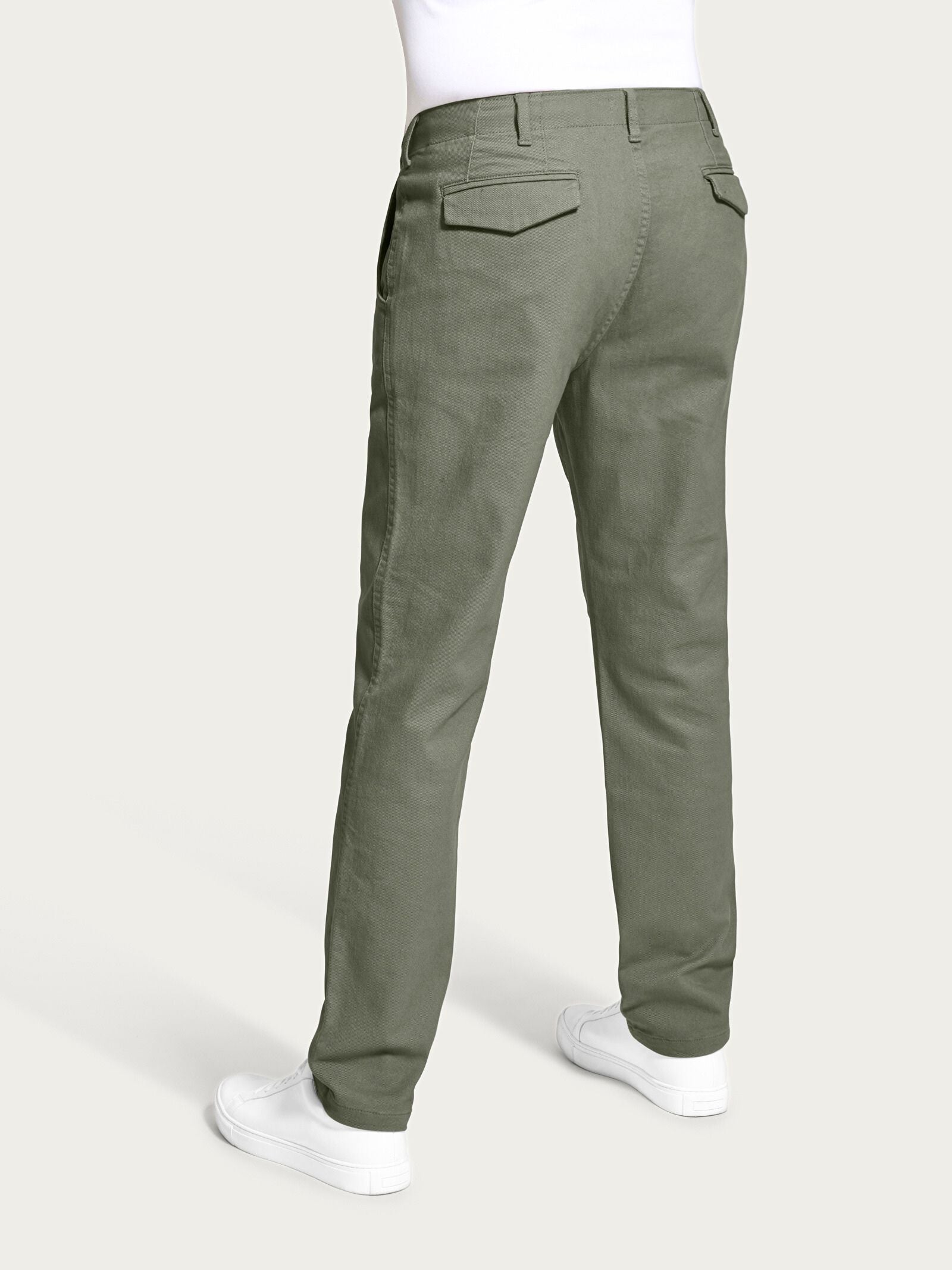 Ragno Adjust Chino Raw Twill pantalone uomo verde vita elastica