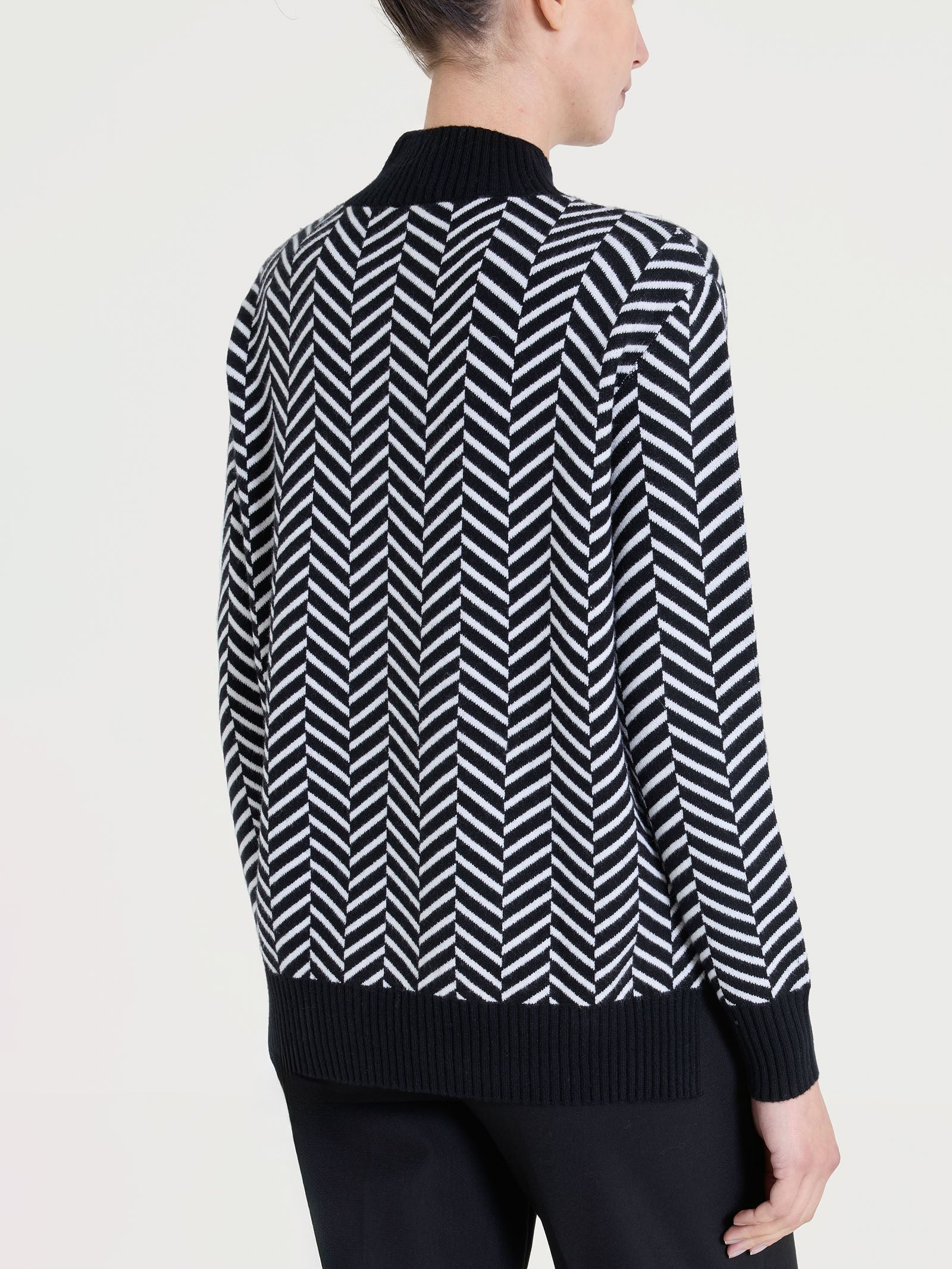 Ragno Super Soft lupetto spigato nero manica lunga boxy