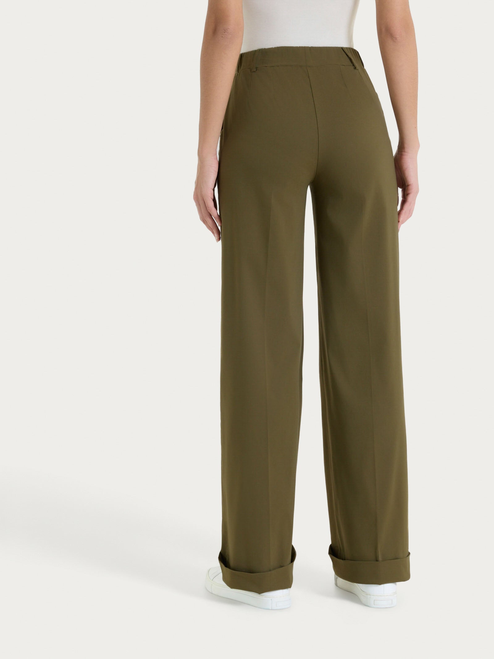 Ragno Super Fresh pantalone ampio Dark Olive cotone