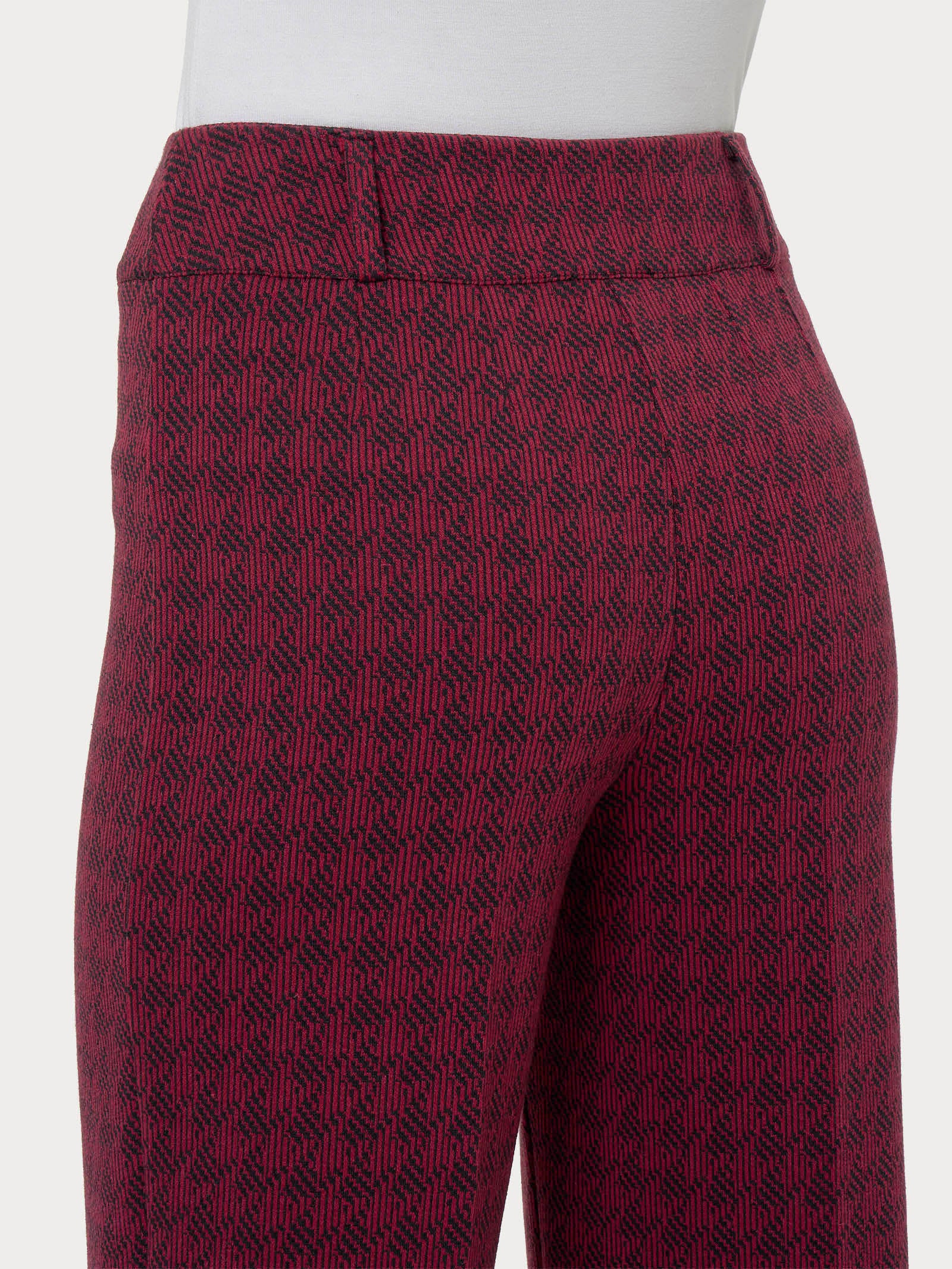 Ragno Eco Jacquard pantalone carota Tibetan Red donna