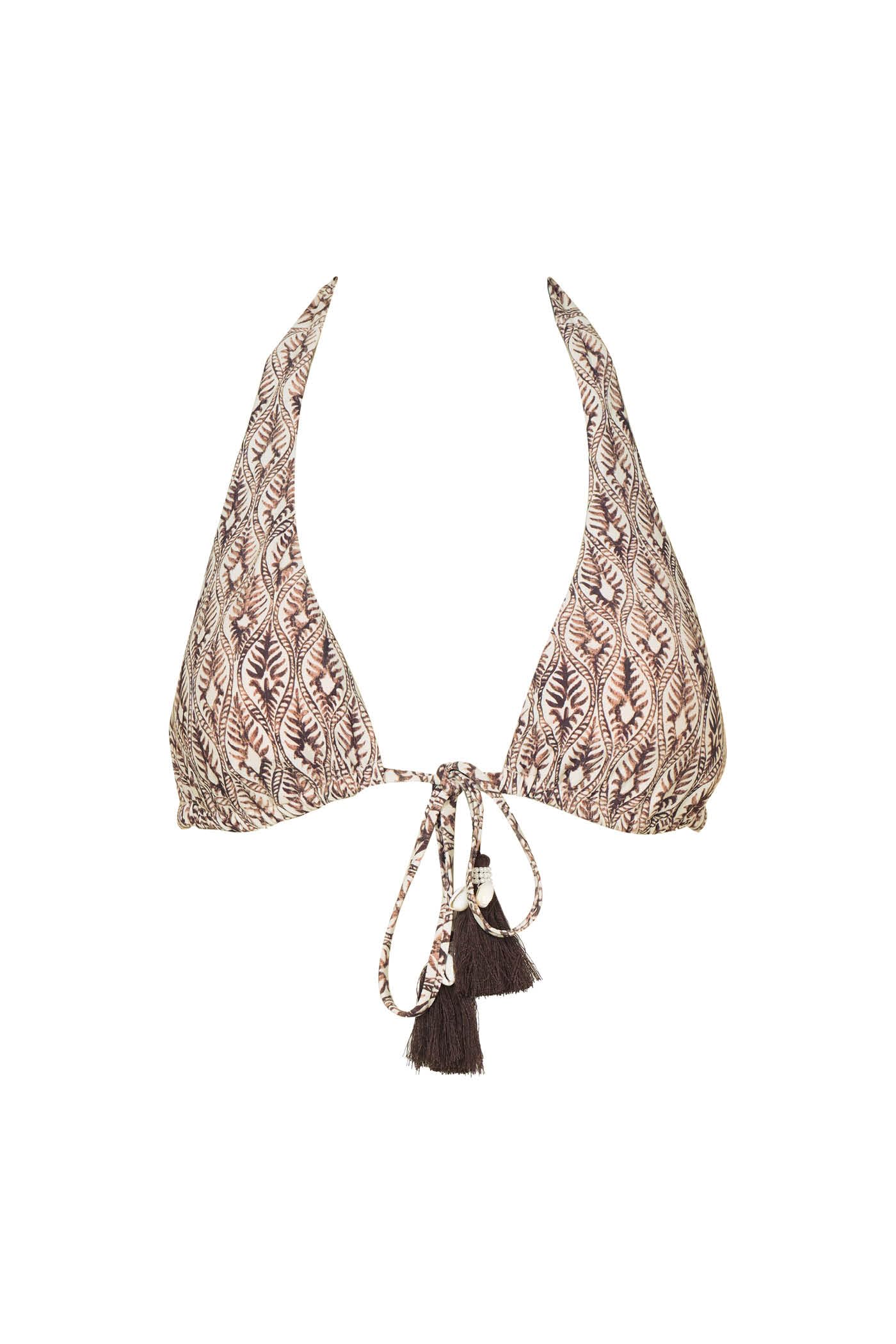 Goldenpoint Sauvage Triangolo Scorrevole Top Bikini Etnico