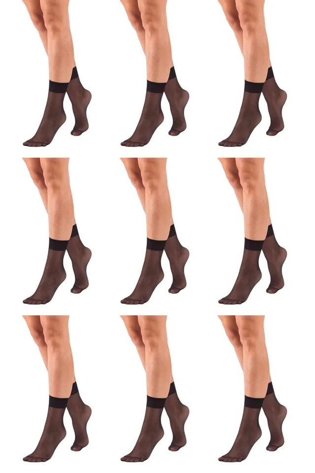 Lady C Velato 20 calzini donna 9 paia nylon opaco