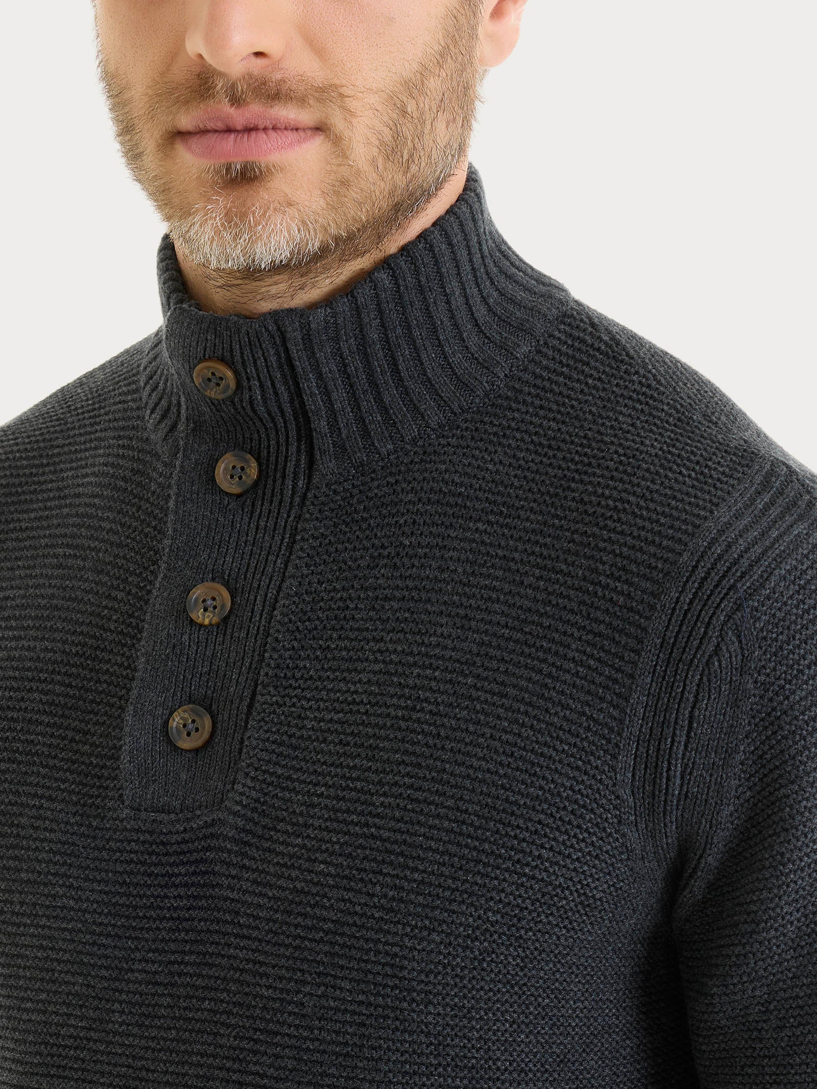 Ragno Winter Cotton lupetto con zip Nero Mel. cotone caldo