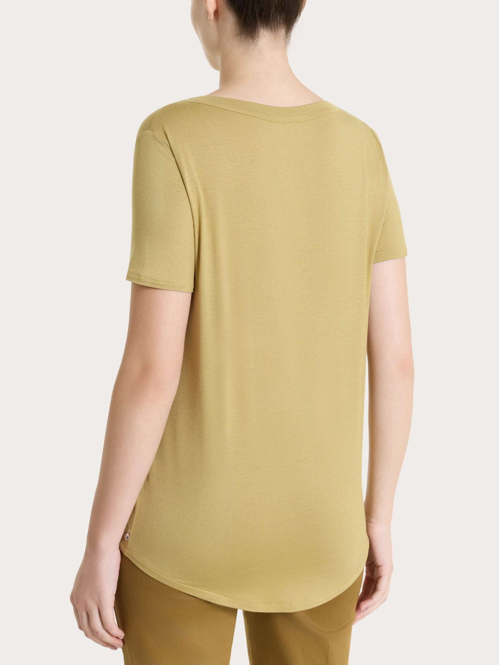 Ragno maglietta manica corta viscosa khaki donna