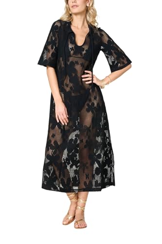 Goldenpoint Filet Abito Lungo Copricostume Pizzo Sangallo