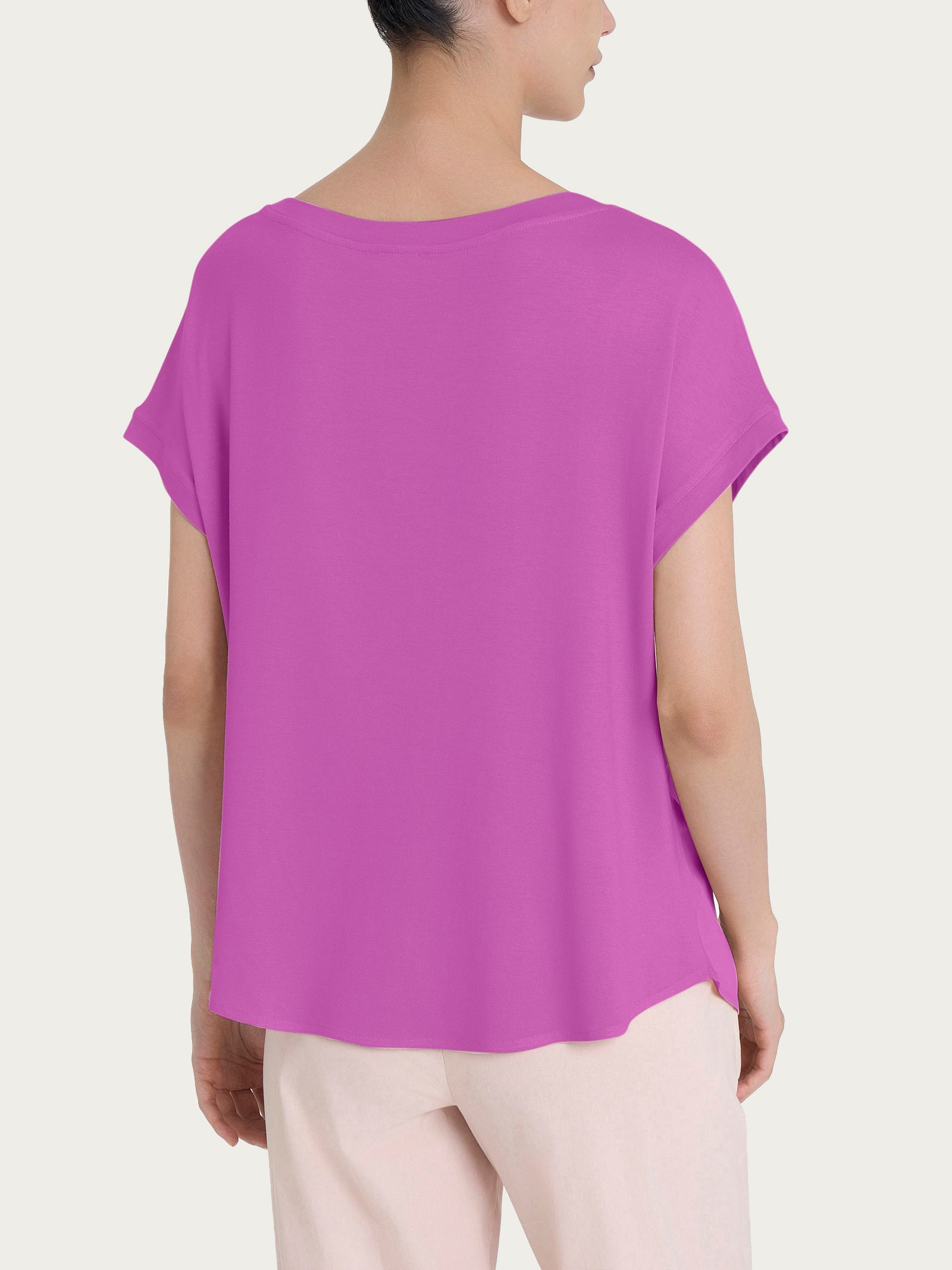 Ragno Viscosa Summer Cattleya Orchid maglietta kimono viola