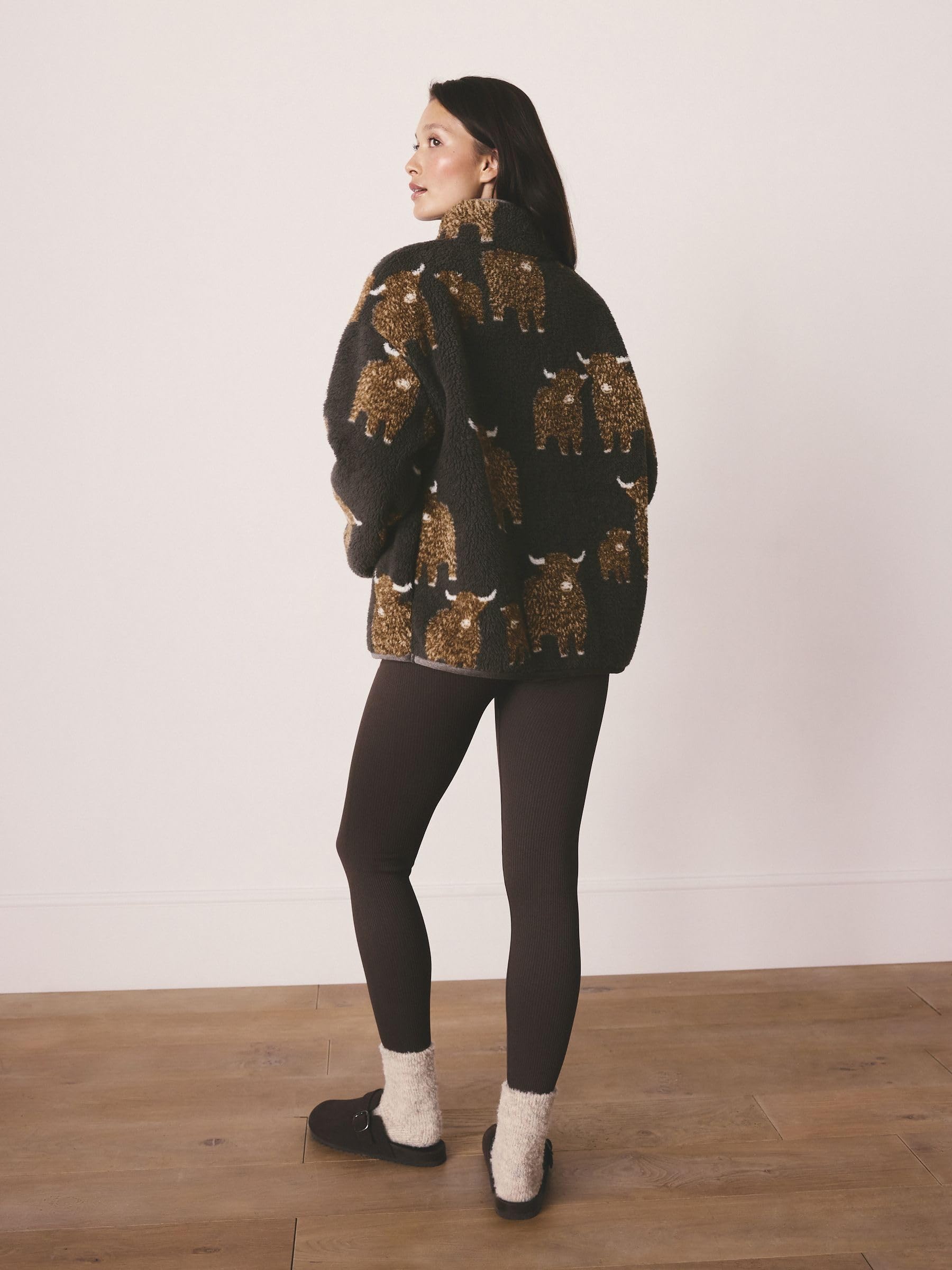 Next Hamish pile sherpa donna mezza zip L XL caldo