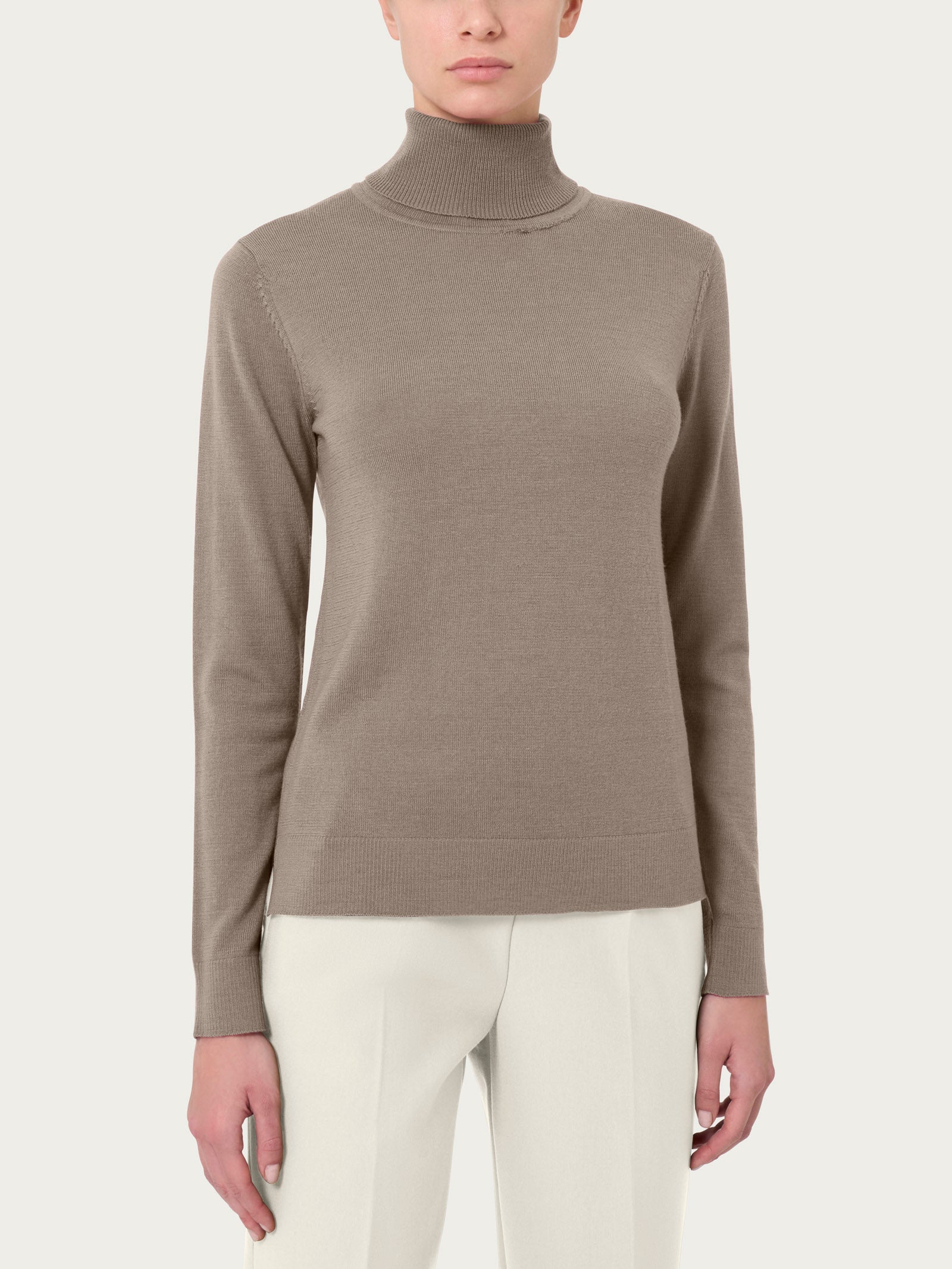 Ragno Merino Soft dolcevita Weathered Teak pura lana