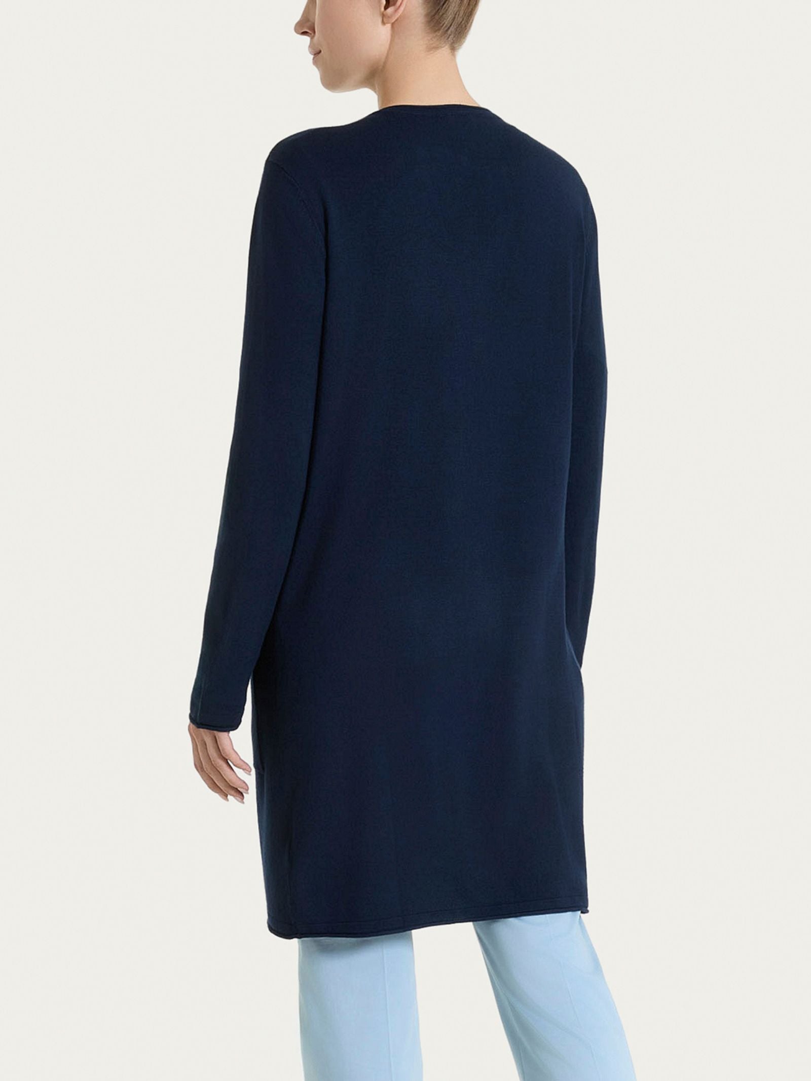 Ragno Summertime Cardigan Lungo Aperto Bleu Viscosa