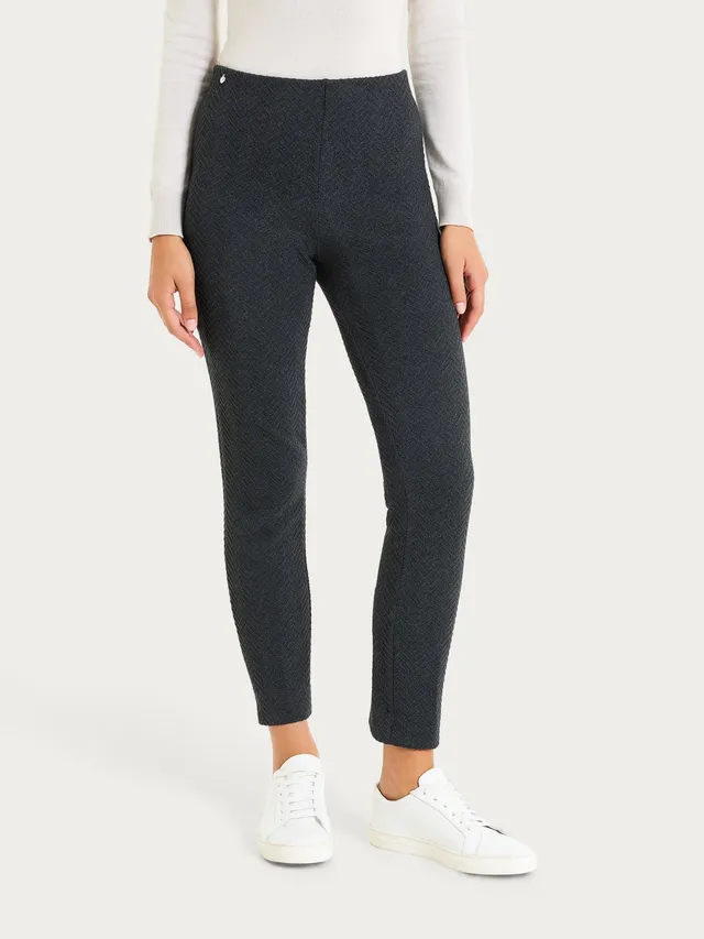 Ragno Eco Jacquard The Cigarette pantalone sigaretta Oscuro Mel.