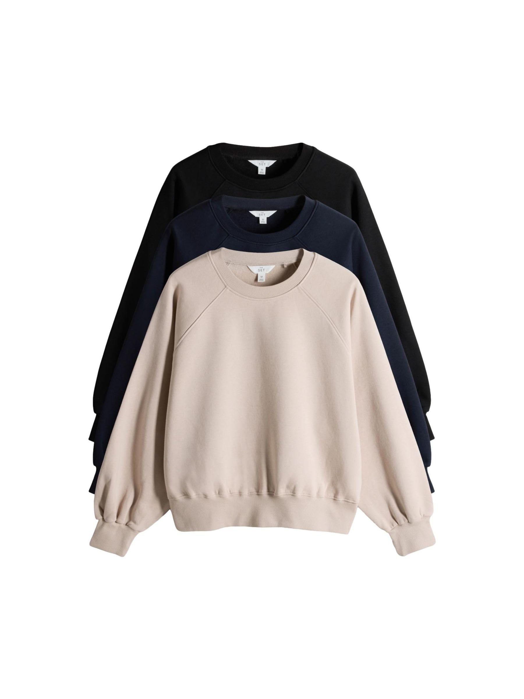 Geo Next The Set Confezione 3 Felpe Maniche Raglan Uso Quotidiano